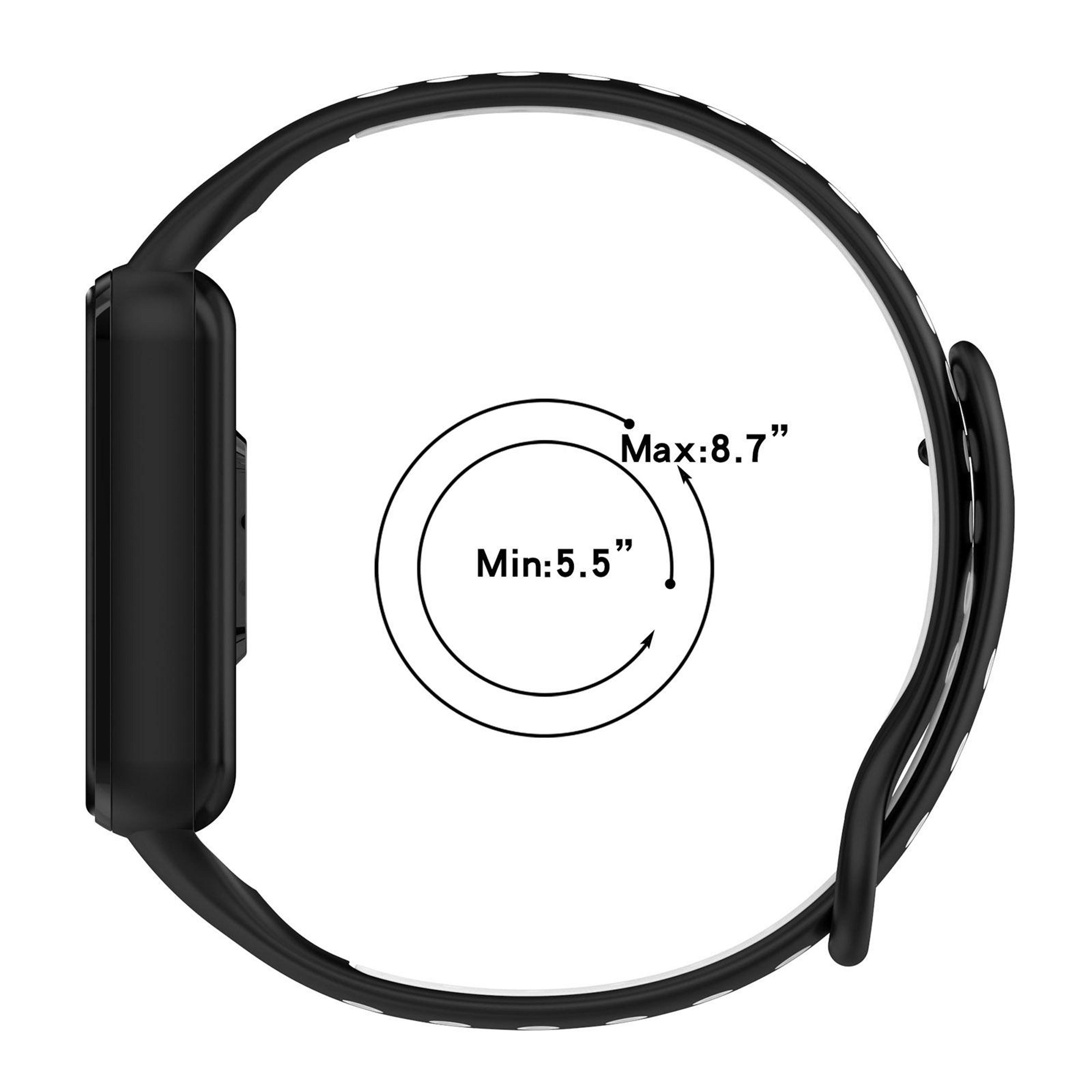 Xiaomi Smart Band 8 Active Silicone Watch Band Dual Color Sports Watch Strap Breathable Replacement 12