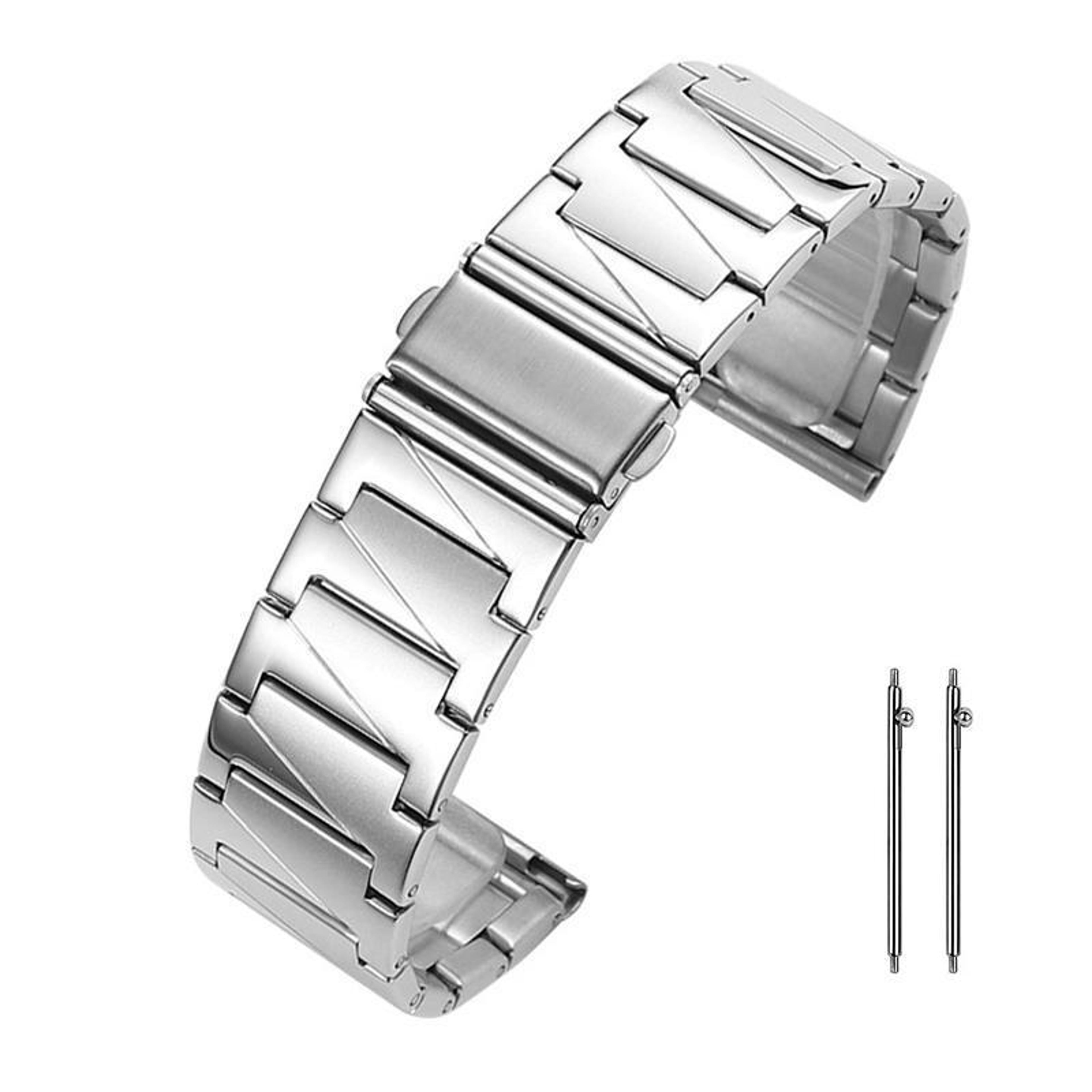 22mm Stainless Steel Watch Band XDfind Stepped Adjustable Metal Watch Strap 4