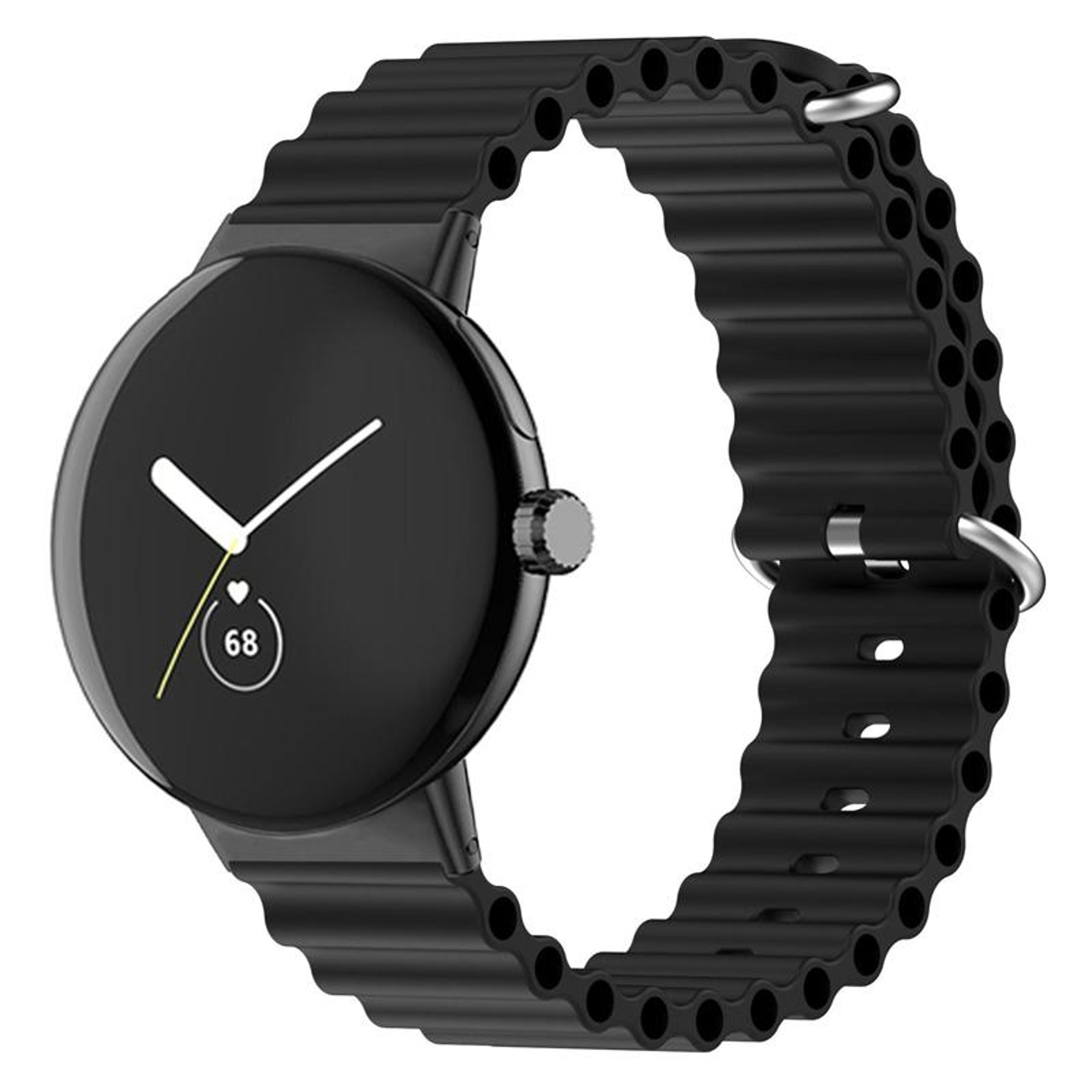 Google Pixel Watch 4 3 2 1 Silicone Watch Band Ocean Soft Adjustable Replacement Strap 41mm 10