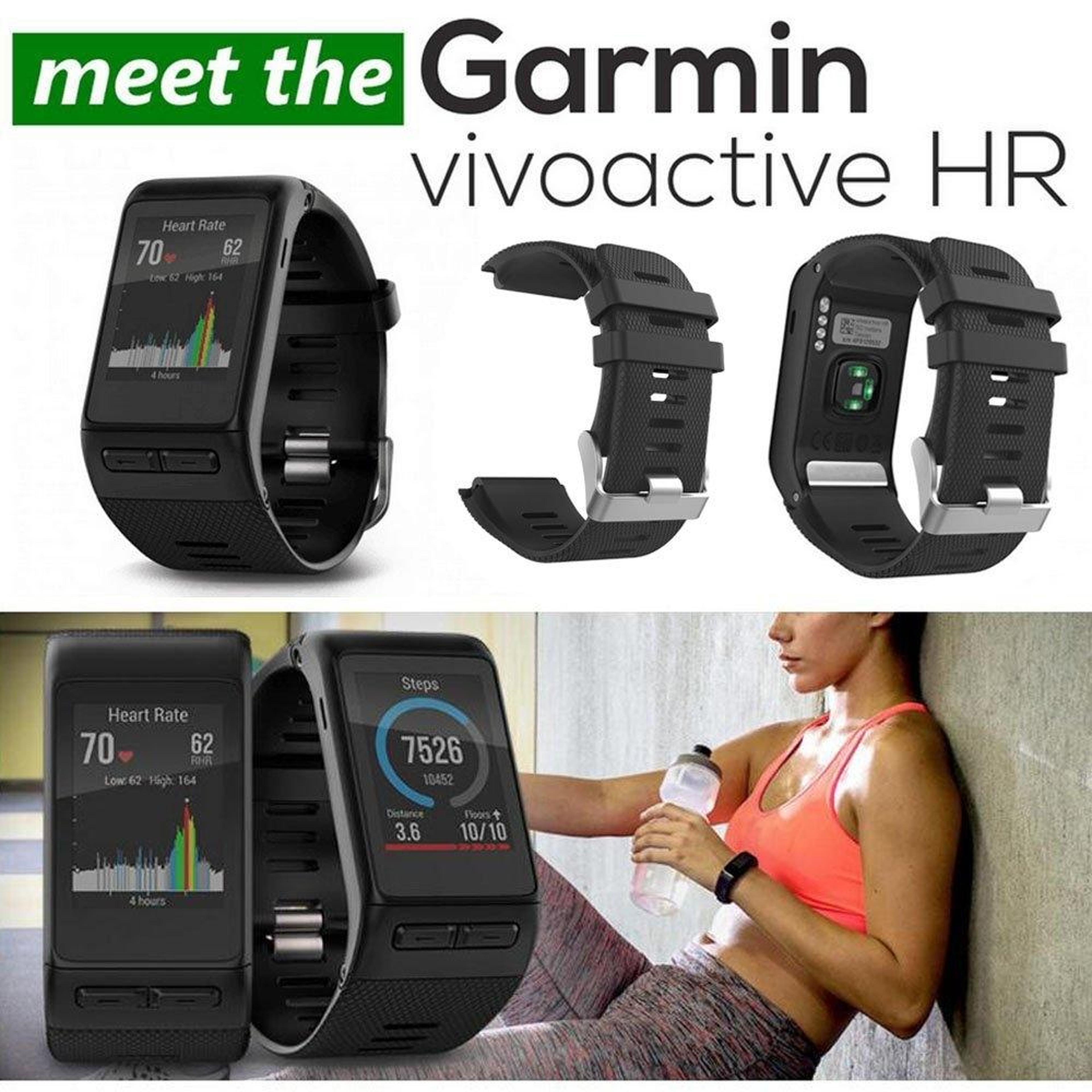 Garmin Vivoactive HR Silicone Watch Band Soft Replacement Strap Sport Wristband 6