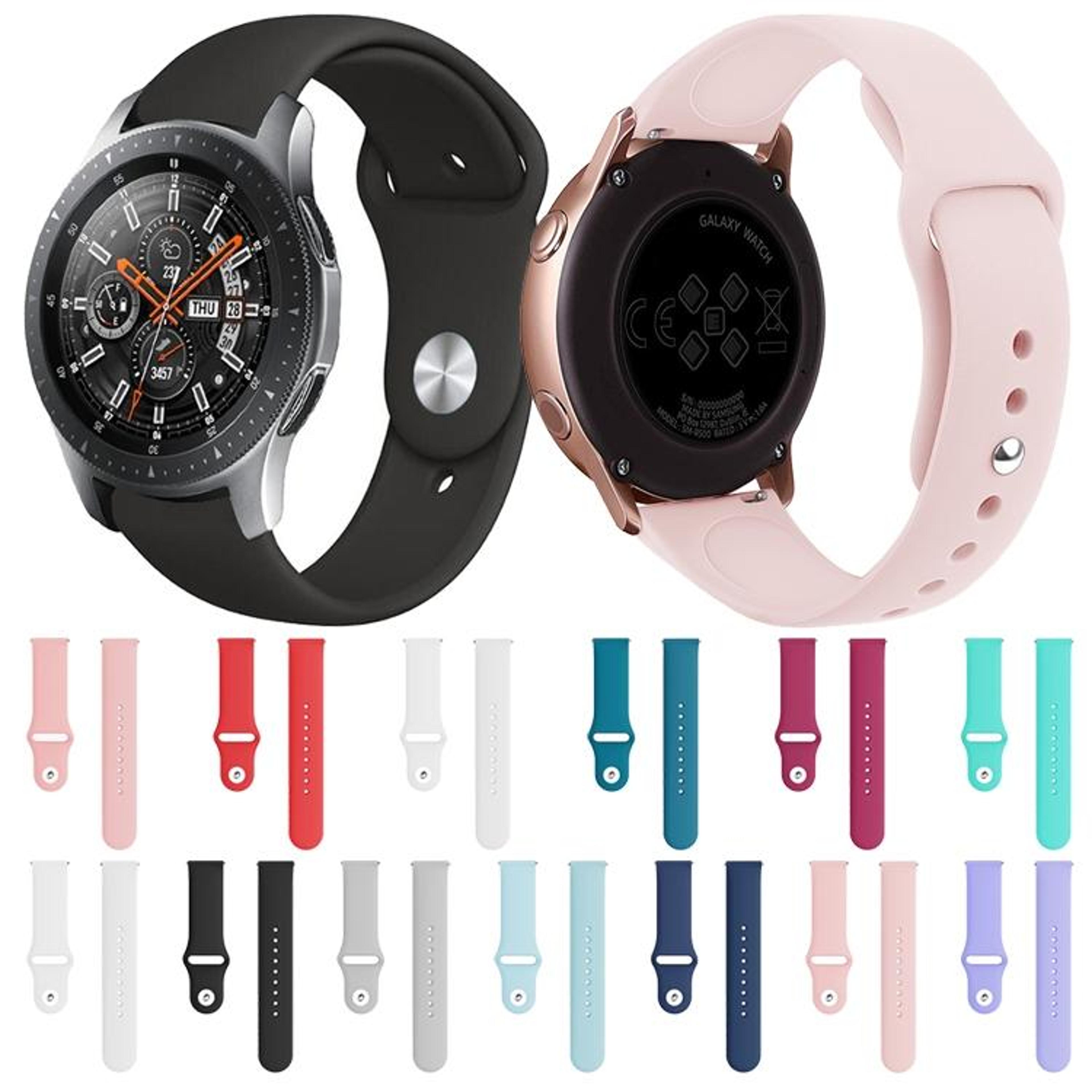 Samsung Galaxy Watch Active 20mm Silicone Watch Band Soft Adjustable Replacement Watch Strap 15