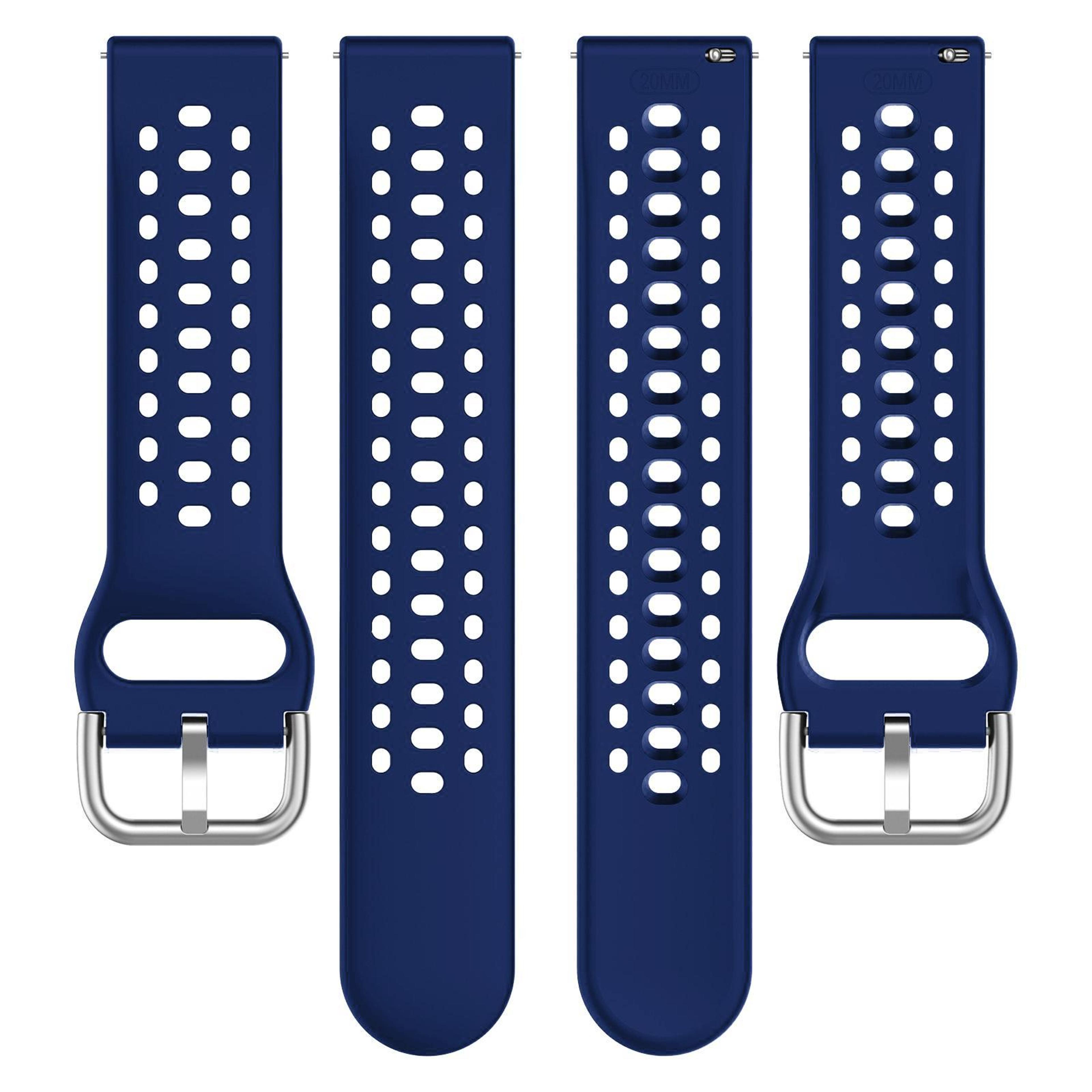 Silicone Sport Watch Band With Silver Buckle Adjustable Replacement Watch Strap 4