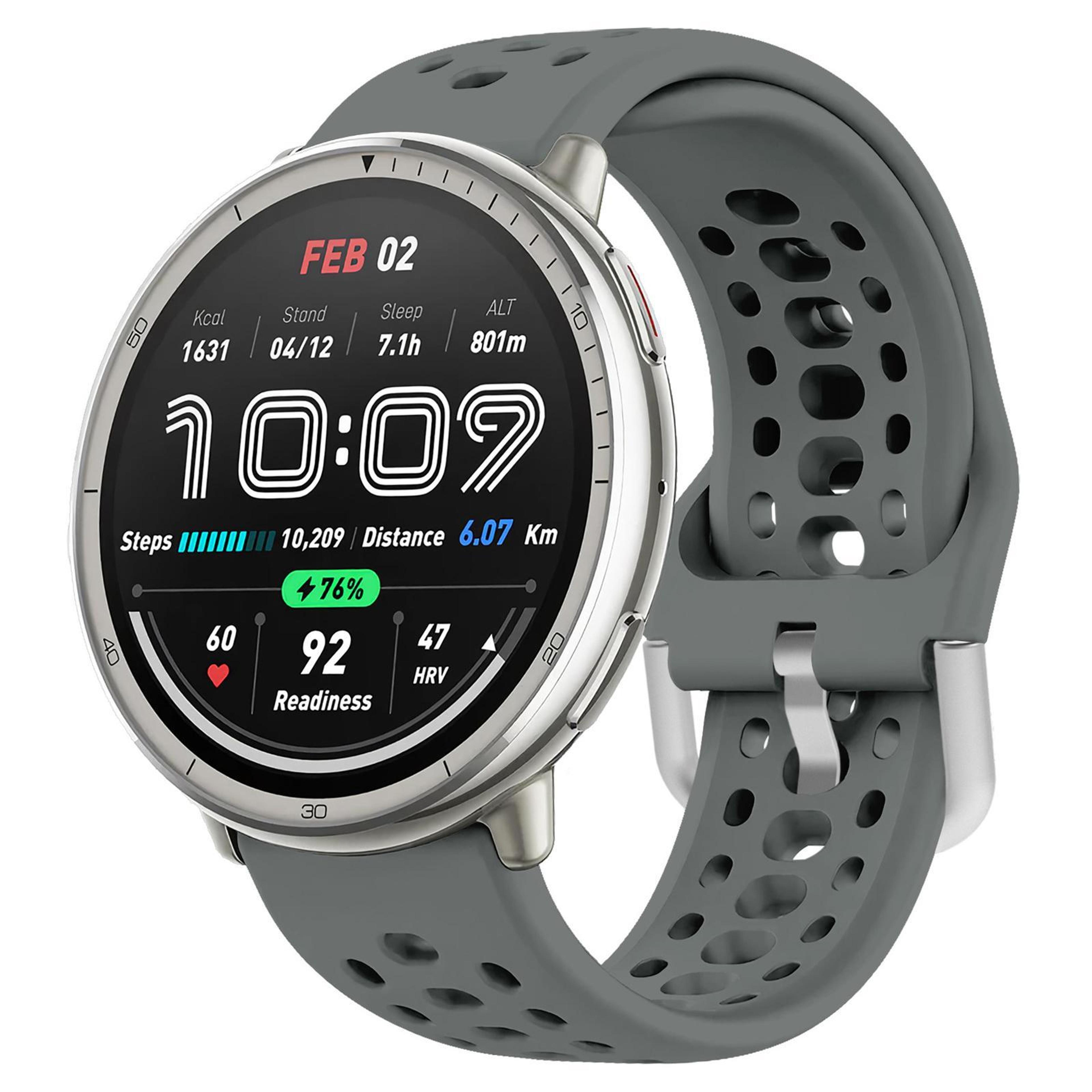 Silicone Sport Watch Band With Silver Buckle Adjustable Replacement Watch Strap 15