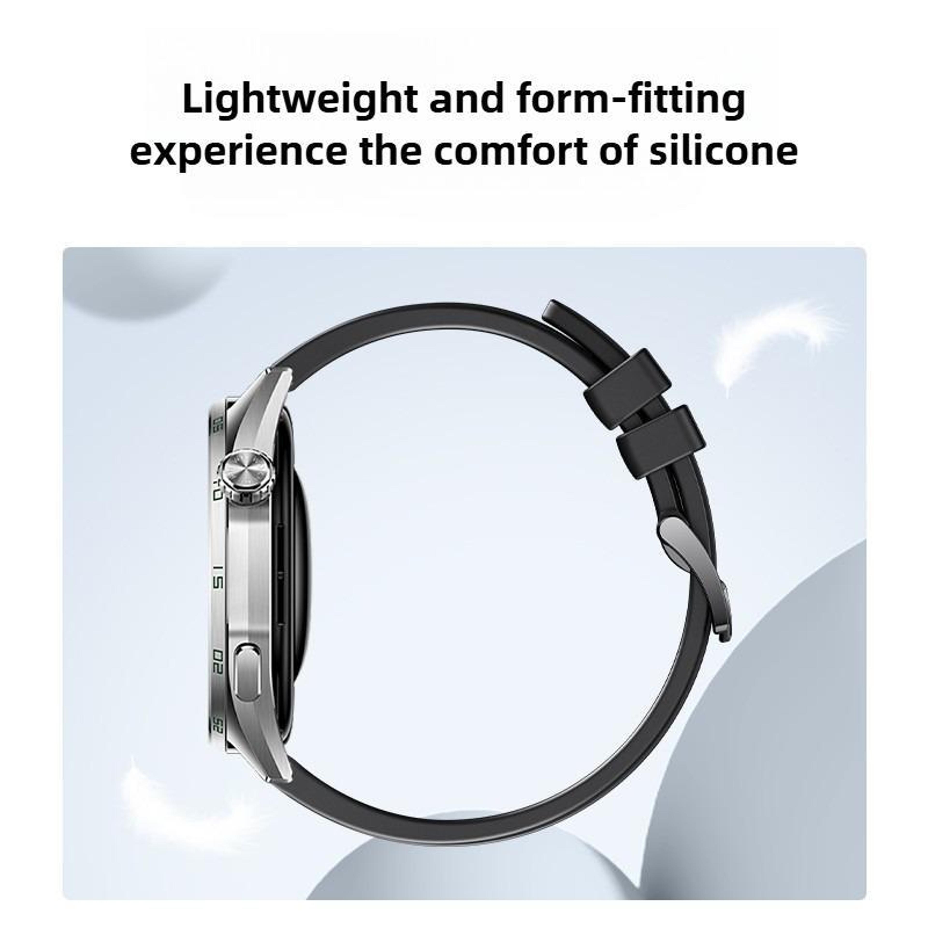 Fluororubber Watch Band Textured Replacement Strap For Longines Comfortable Adjustable Wristband 8
