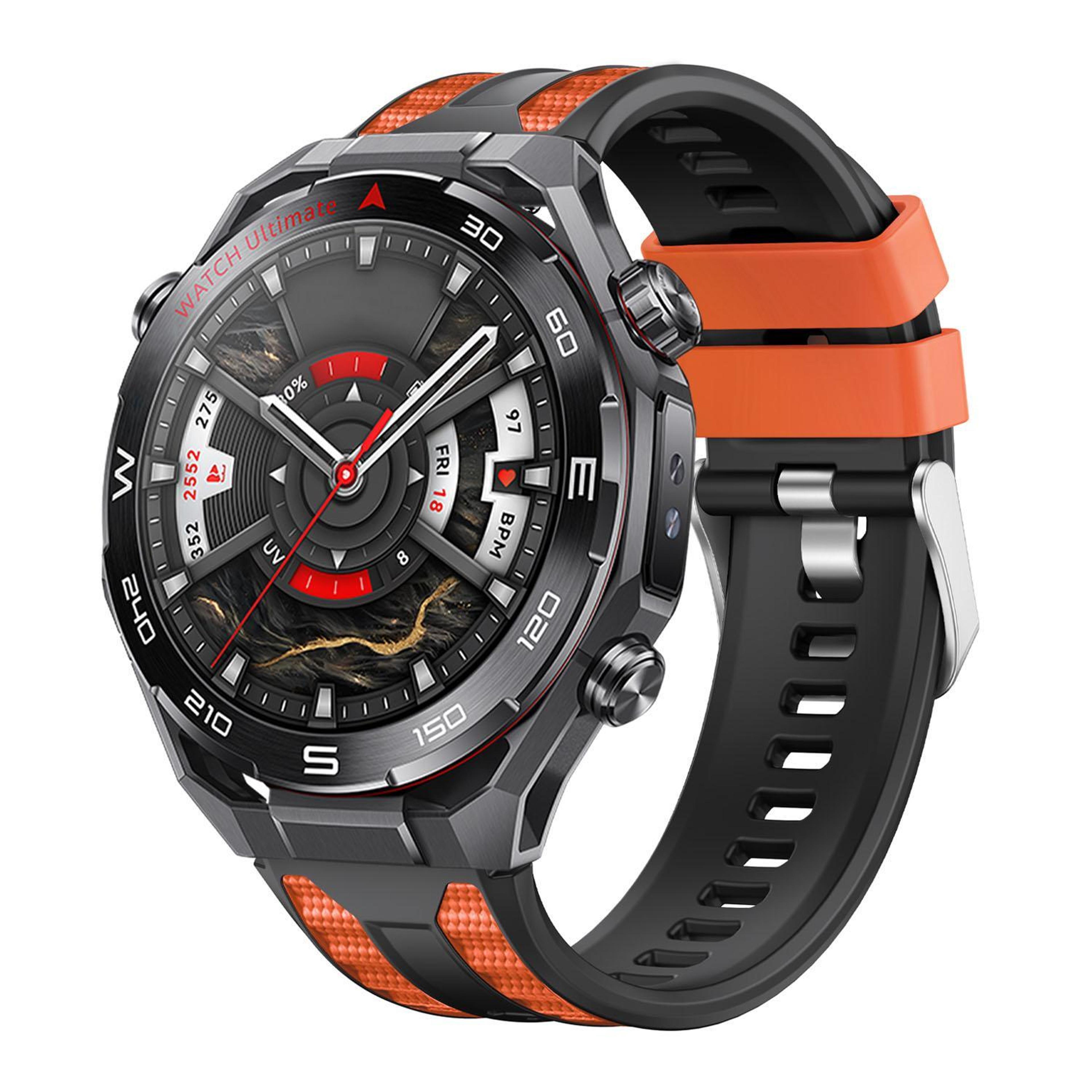 Huawei Watch Ultimate 2 Silicone Watch Band Two Color Sport Replacement Strap With Push Button Clas 13