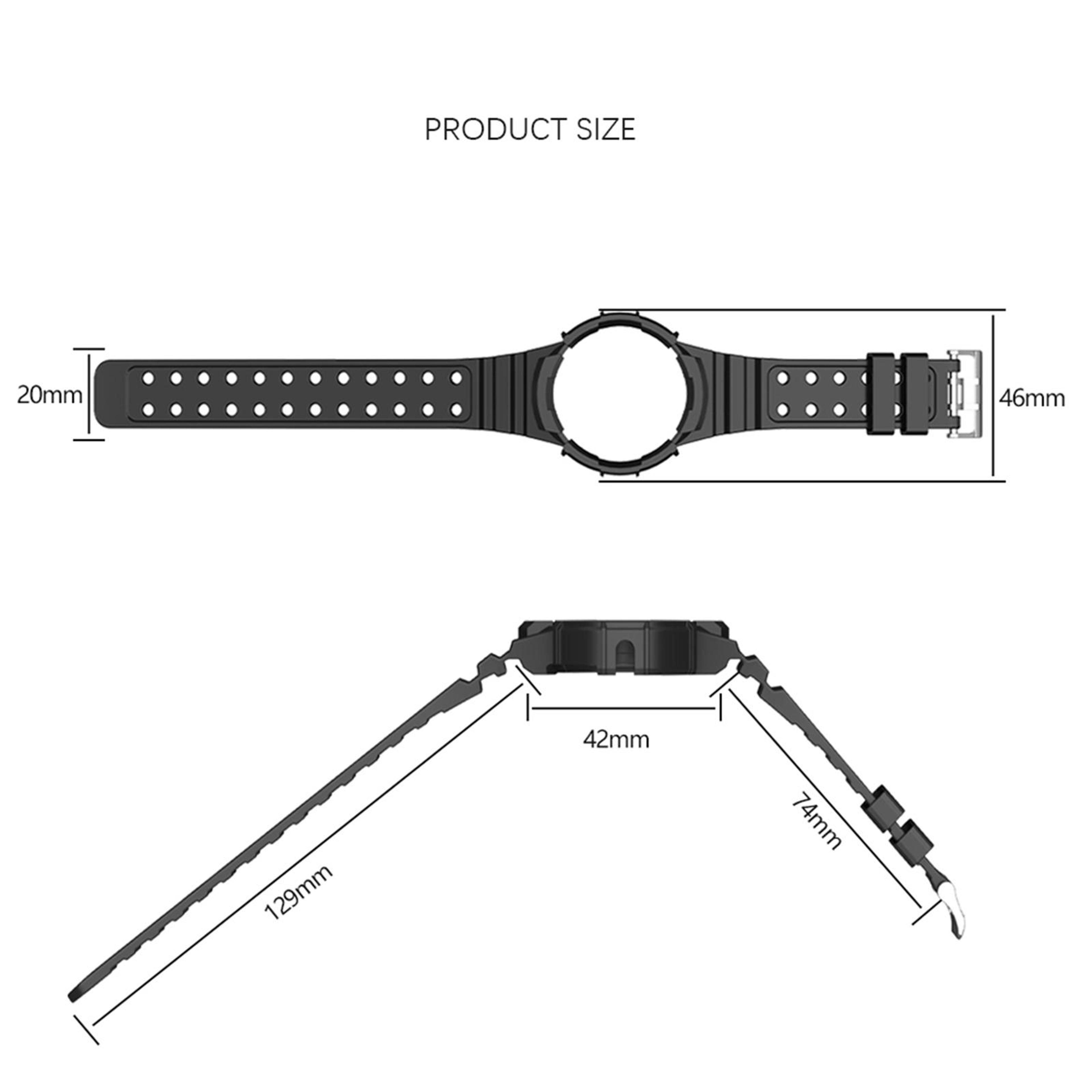 Huawei Watch GT Cyber Silicone Watch Band Integrated Soft Replacement Strap 4