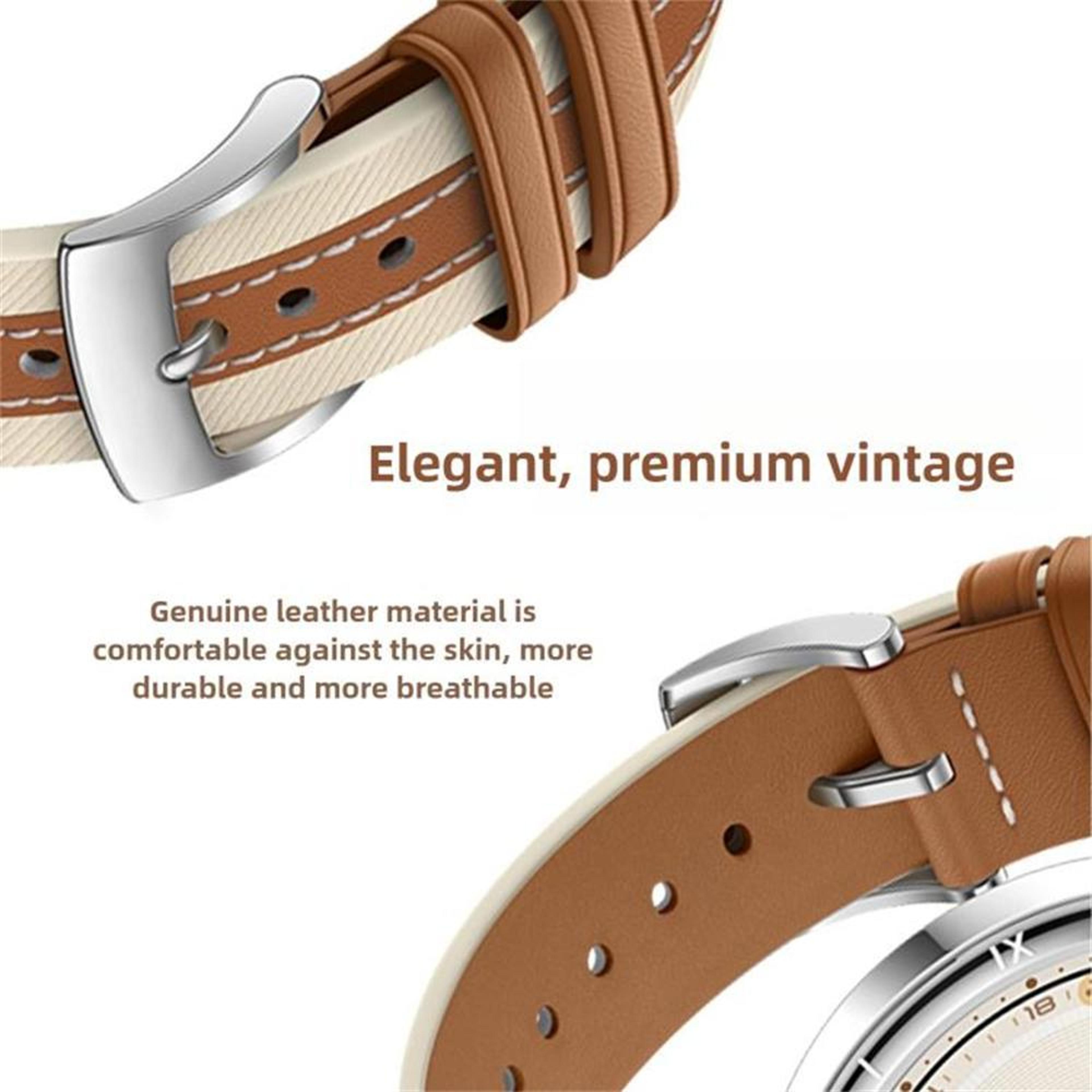Xiaomi Band 10 Pro Redmi Watch 6 5 Genuine Leather Watch Band Color Block Saddle Strap 6