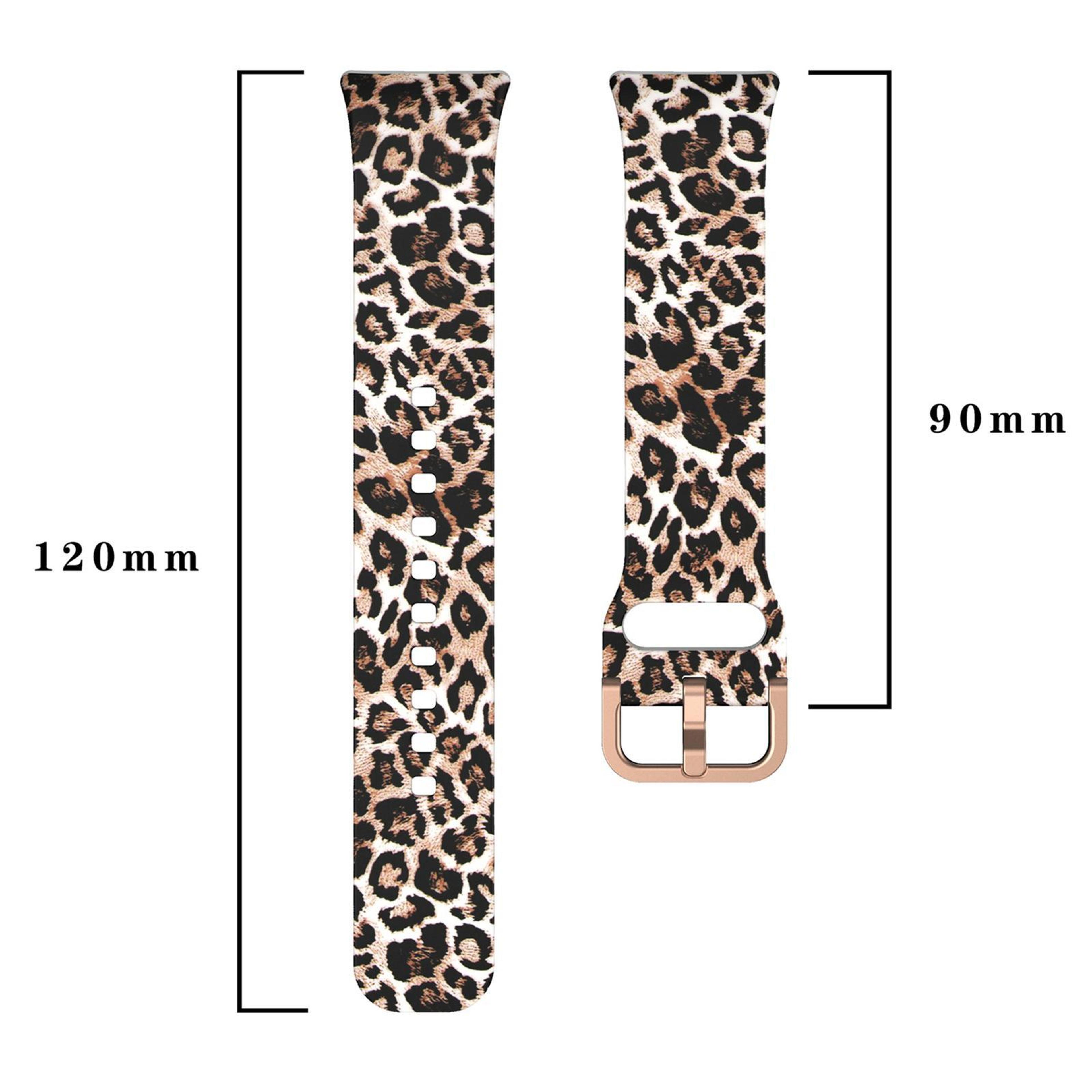 Samsung Galaxy Fit3 Silicone Watch Band With Gold Buckle Printed Adjustable Replacement Strap 13