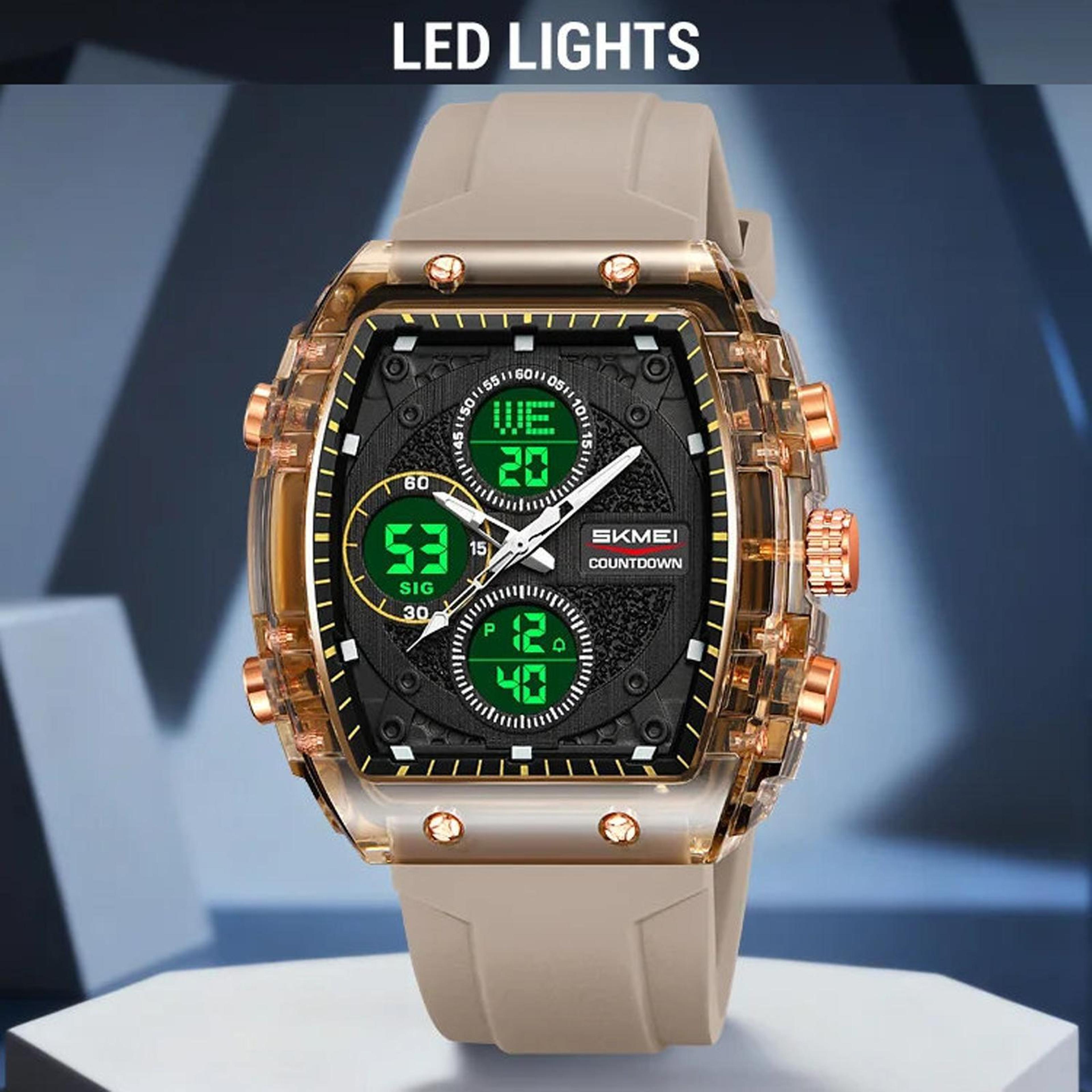 SKMEI 2602 Dual Display Sports Watch 50M Water Resistant Watch With Chronograph And LED Backlight 8