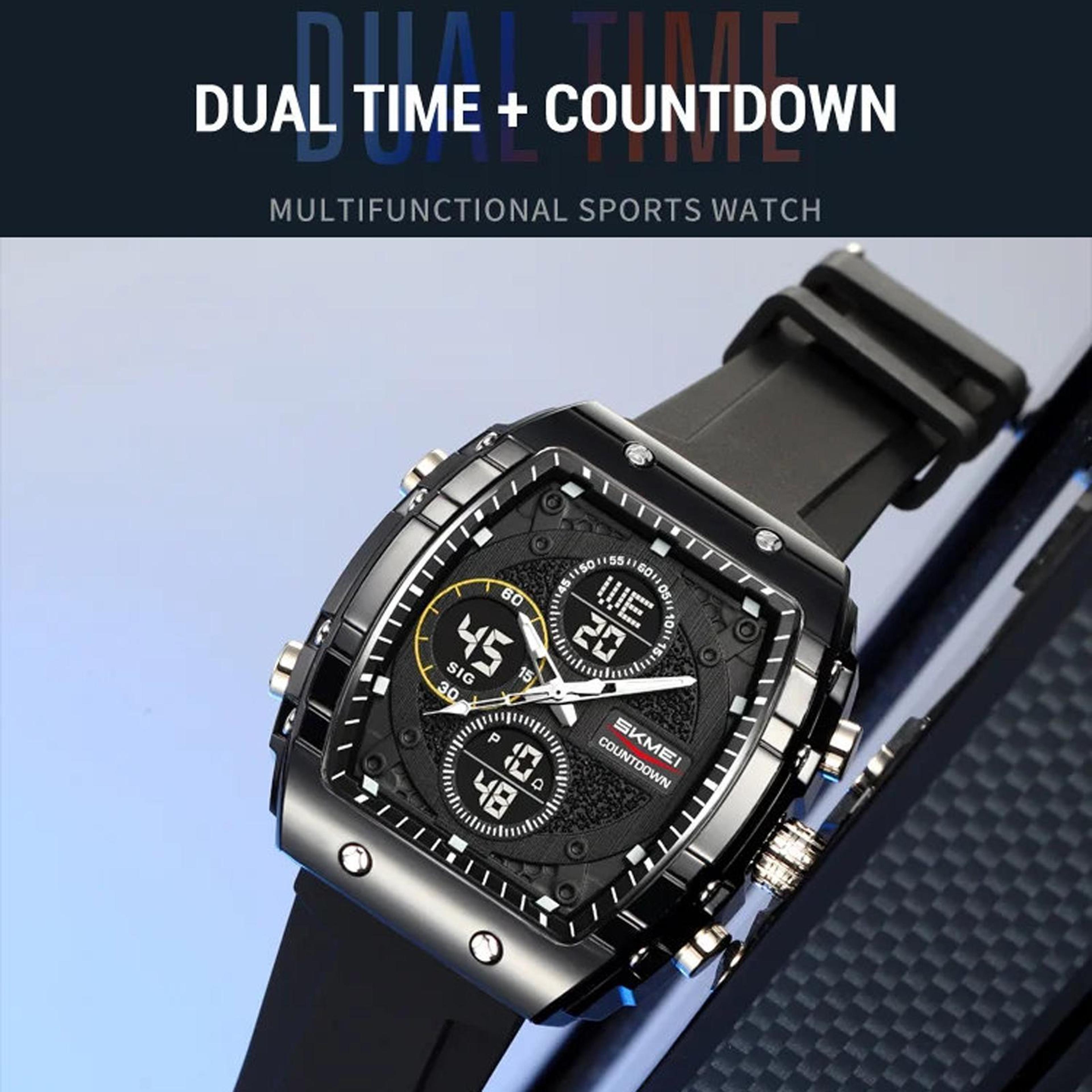 SKMEI 2602 Dual Display Sports Watch 50M Water Resistant Watch With Chronograph And LED Backlight 9