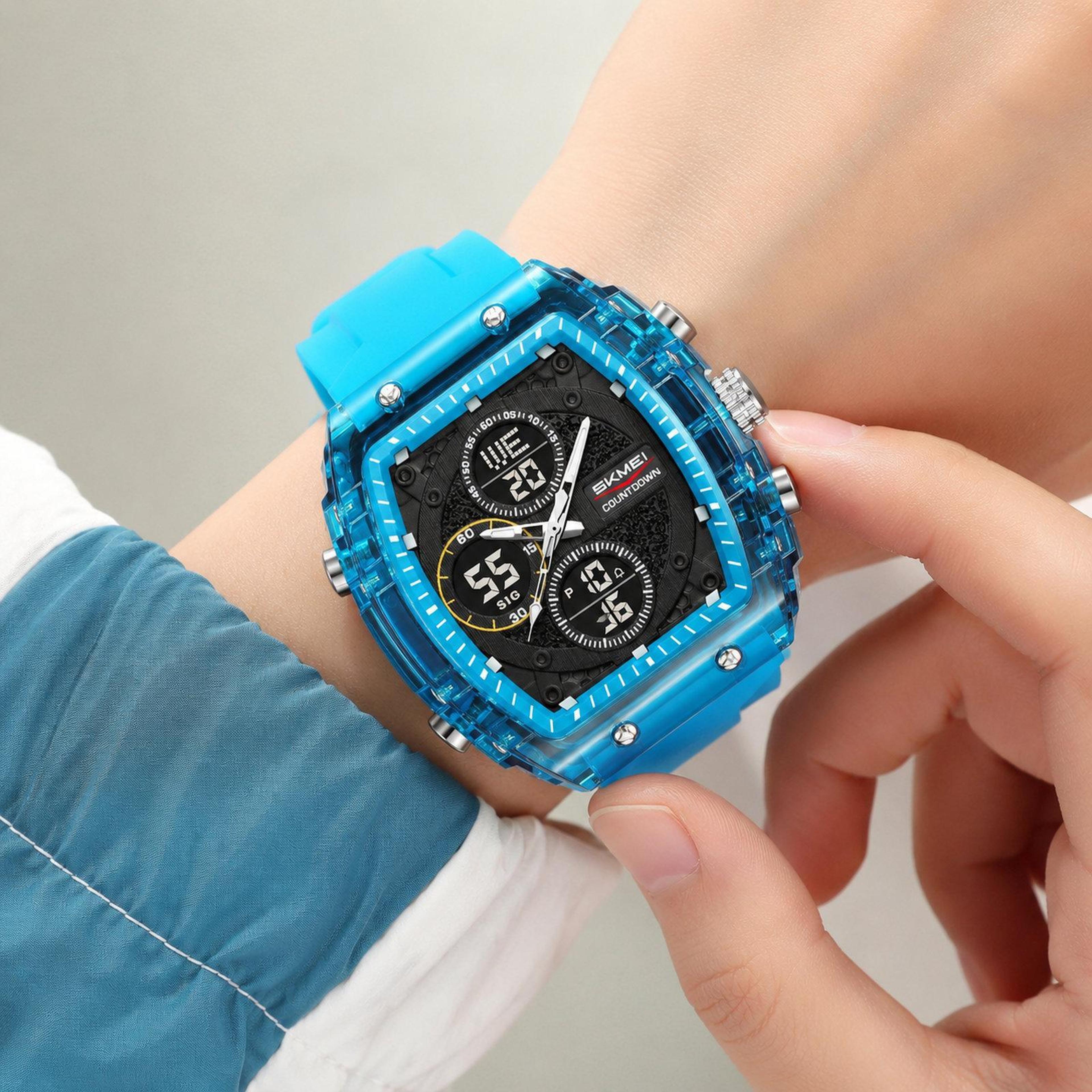 SKMEI 2602 Dual Display Sports Watch 50M Water Resistant Watch With Chronograph And LED Backlight 1