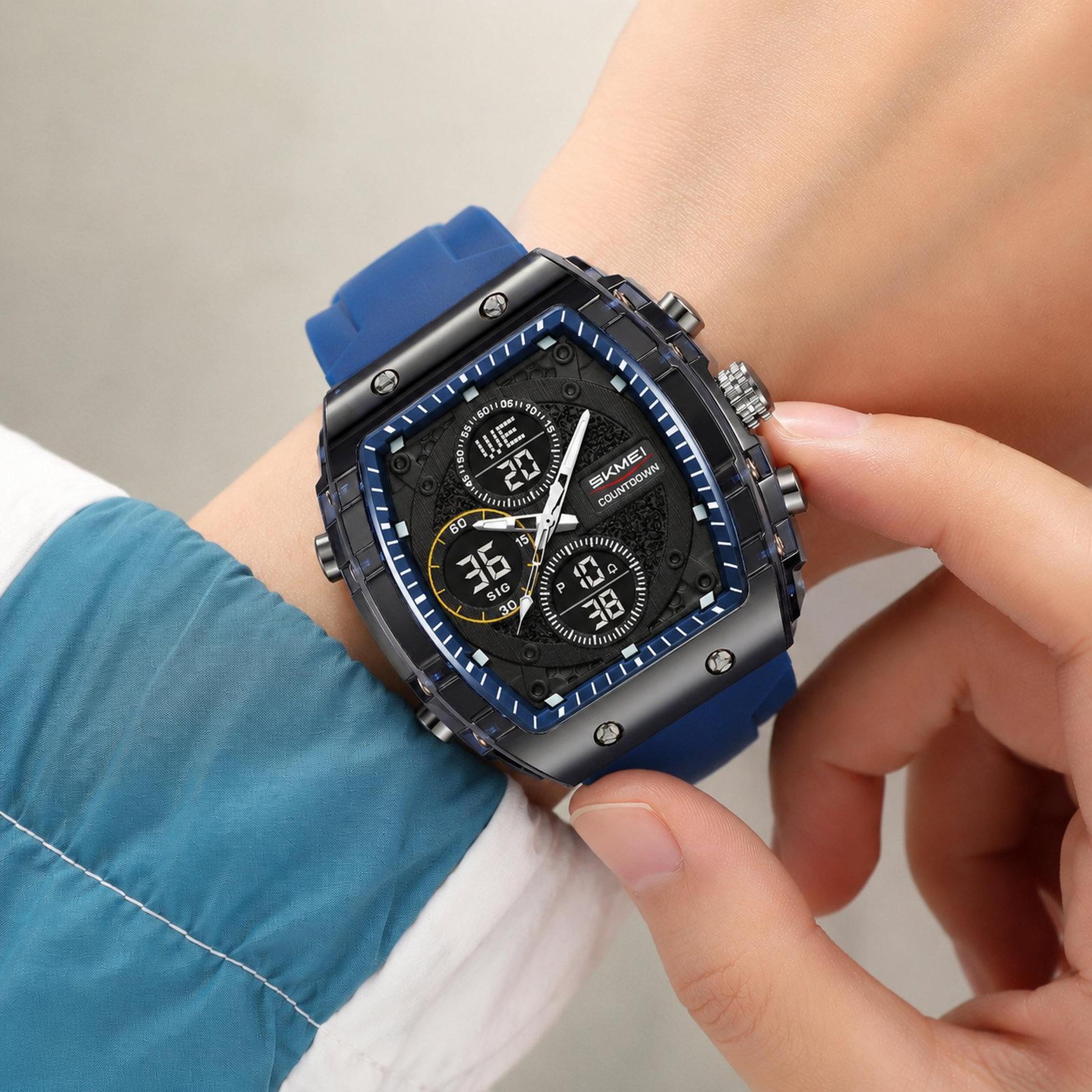 SKMEI 2602 Dual Display Sports Watch 50M Water Resistant Watch With Chronograph And LED Backlight 11