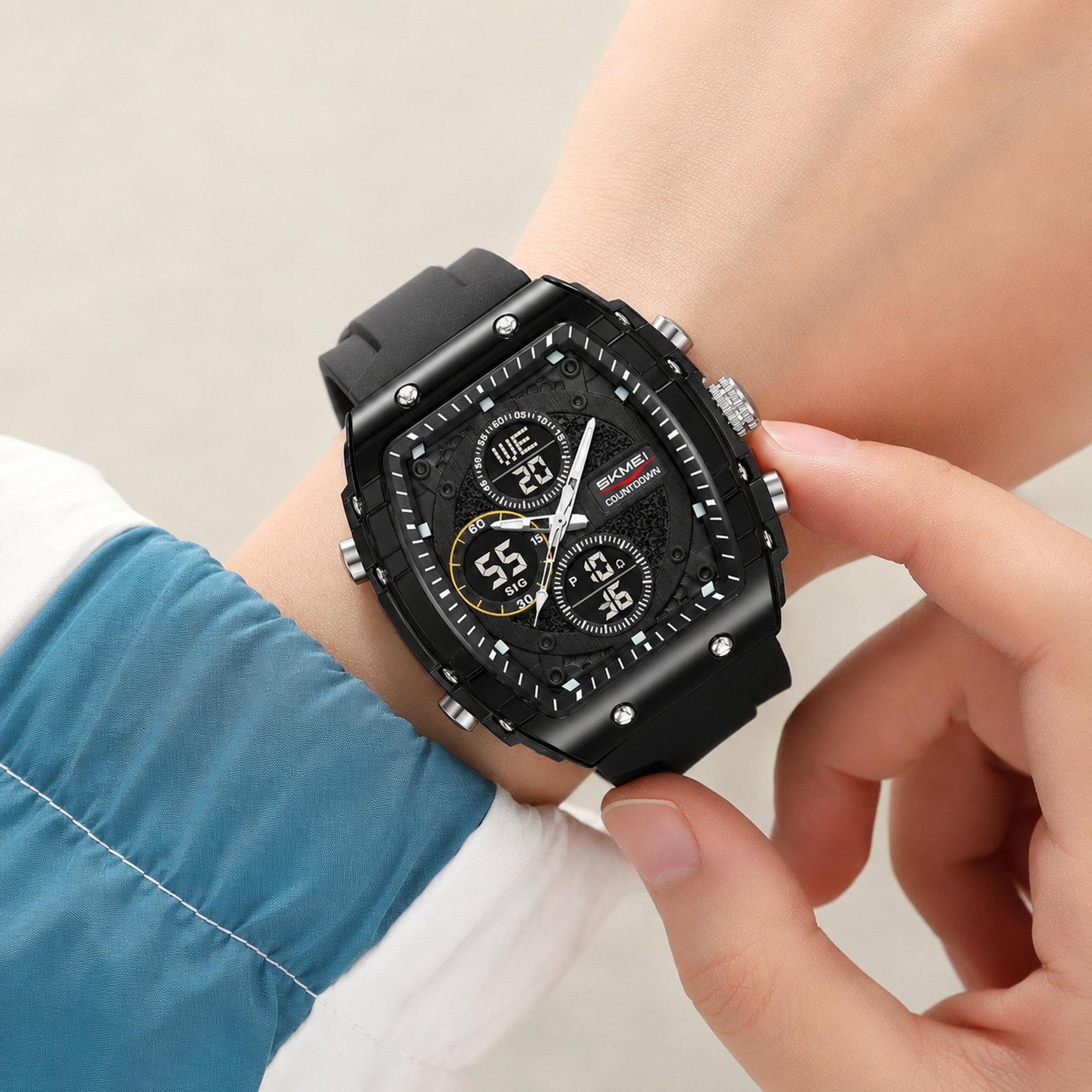 SKMEI 2602 Dual Display Sports Watch 50M Water Resistant Watch With Chronograph And LED Backlight 14