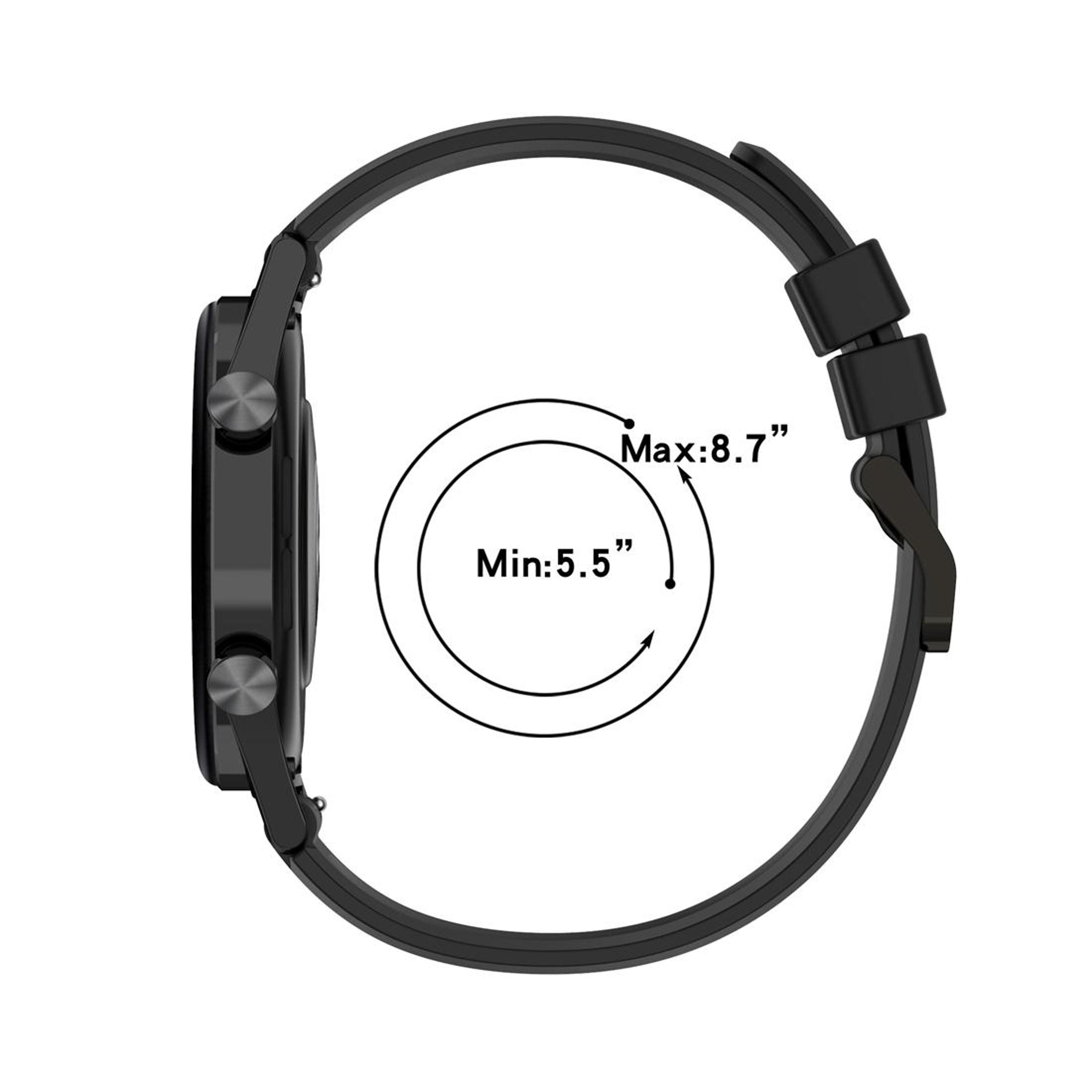 Honor Watch GS 4 Silicone Watch Band With Stainless Steel Buckle Adjustable Replacement Watch Strap 14