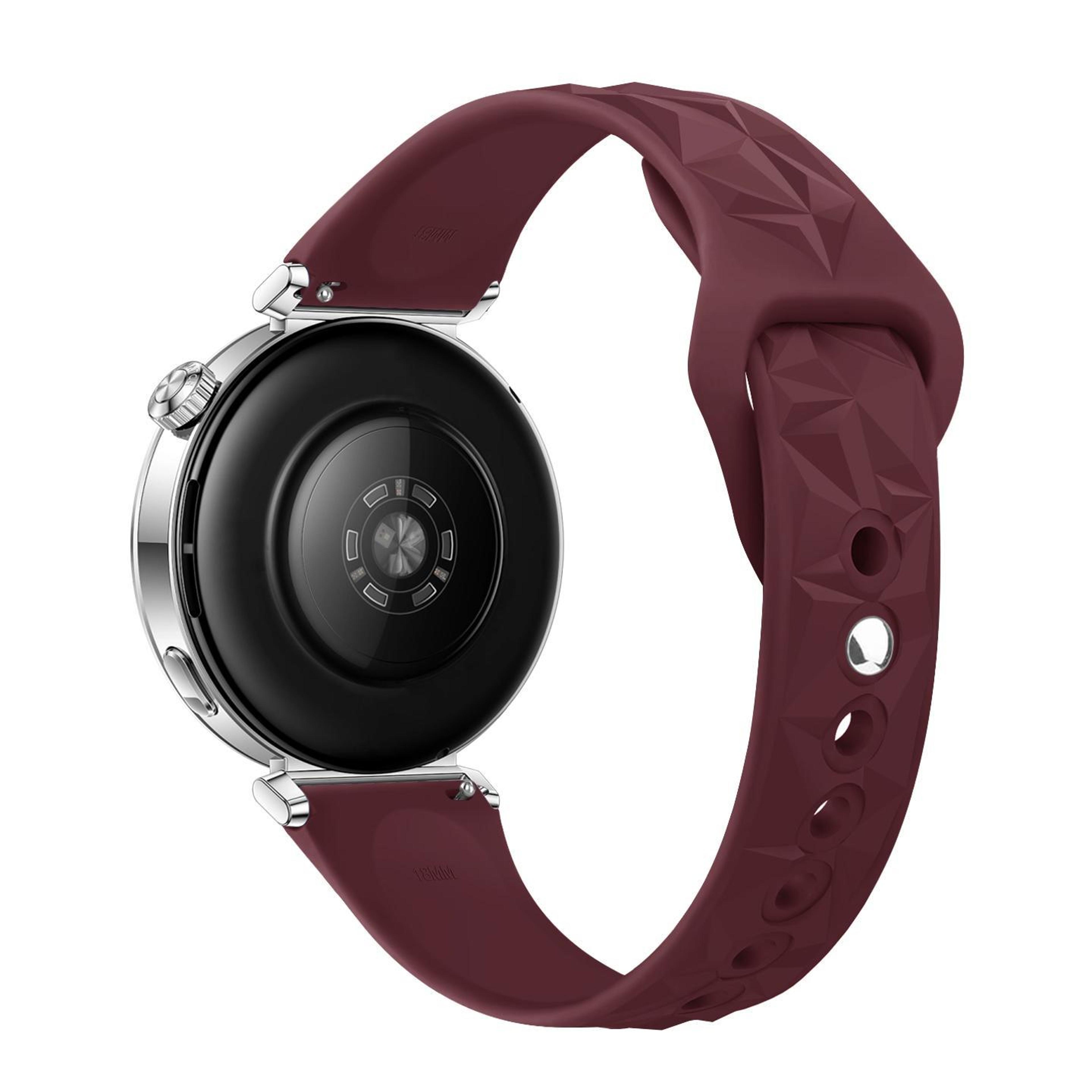 18mm Slim Silicone Watch Band With Reverse Buckle Ice Crystal Adjustable Replacement Strap 2