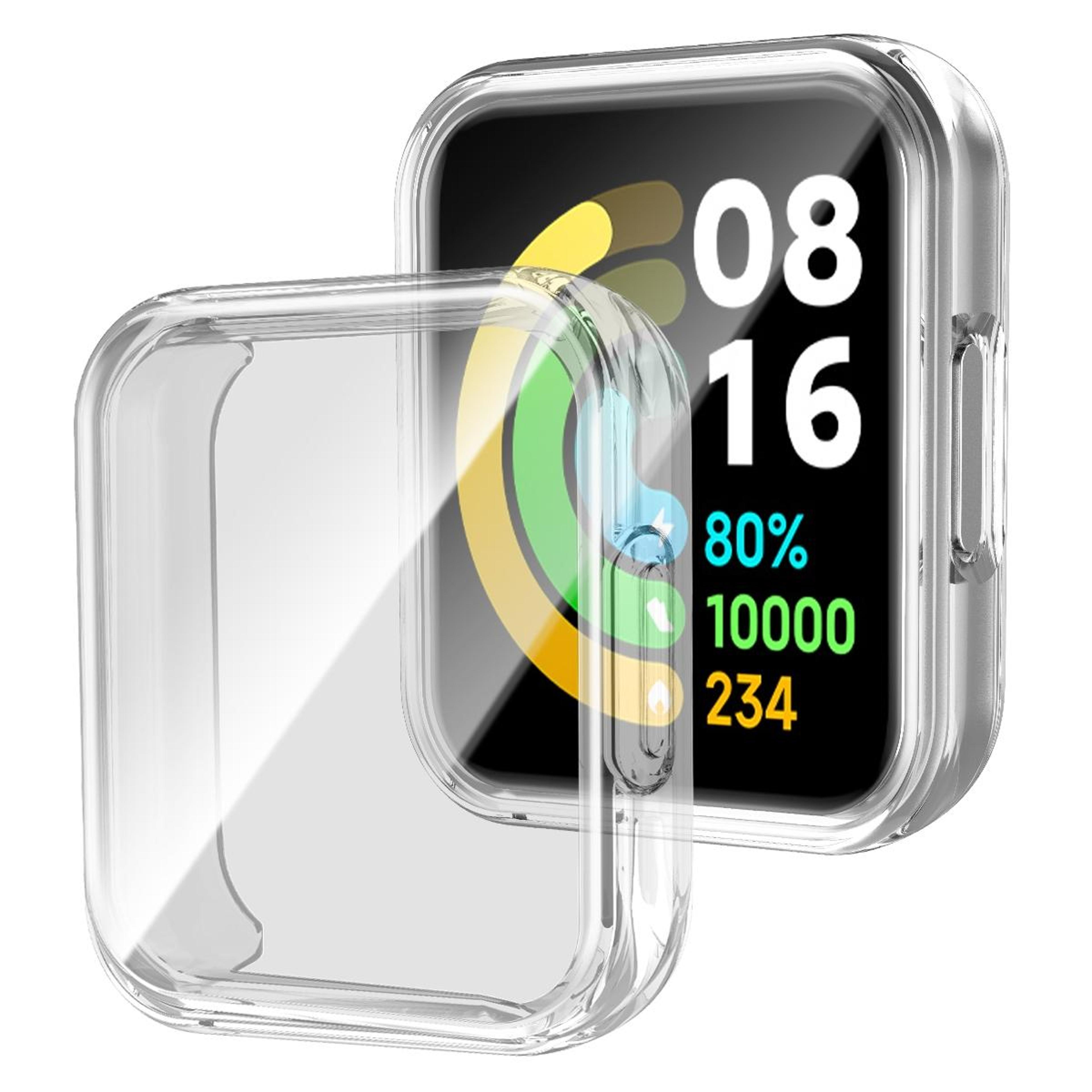 xiaomi redmi watch 2 tpu protective case with screen protector lightweight hollow cover