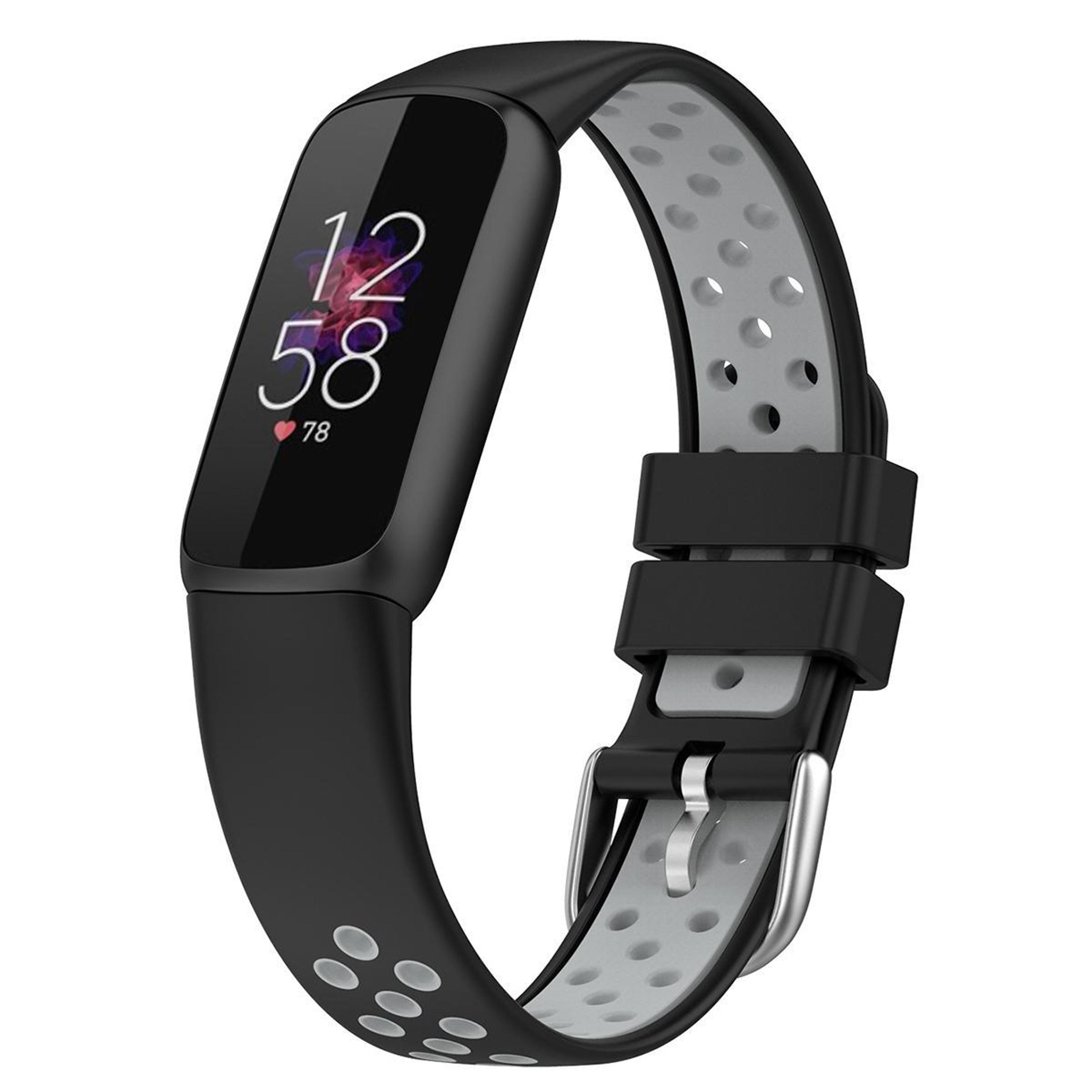 Fitbit Luxe Silicone Watch Band Breathable Two Color Sport Replacement Strap 9