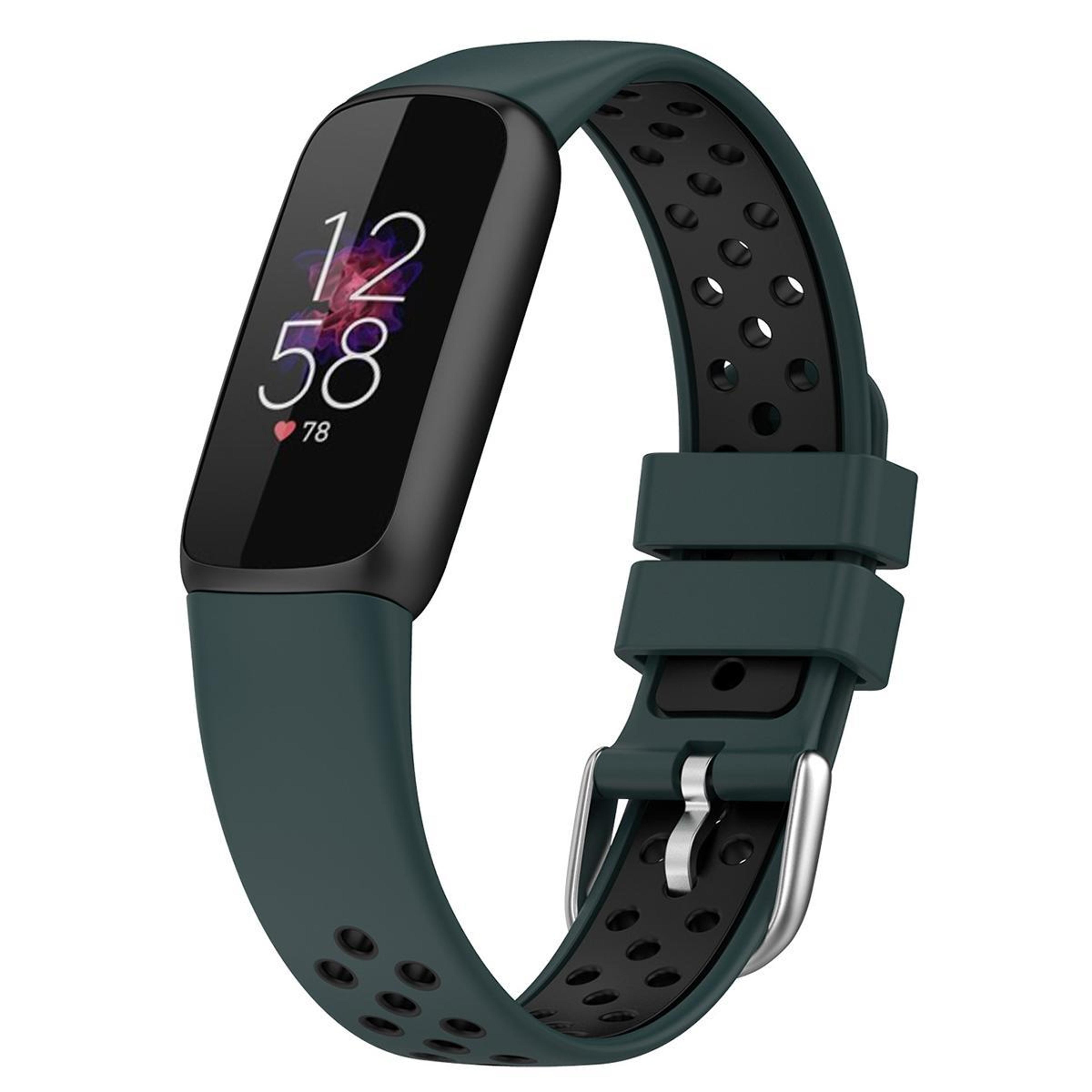 Fitbit Luxe Silicone Watch Band Breathable Two Color Sport Replacement Strap 10