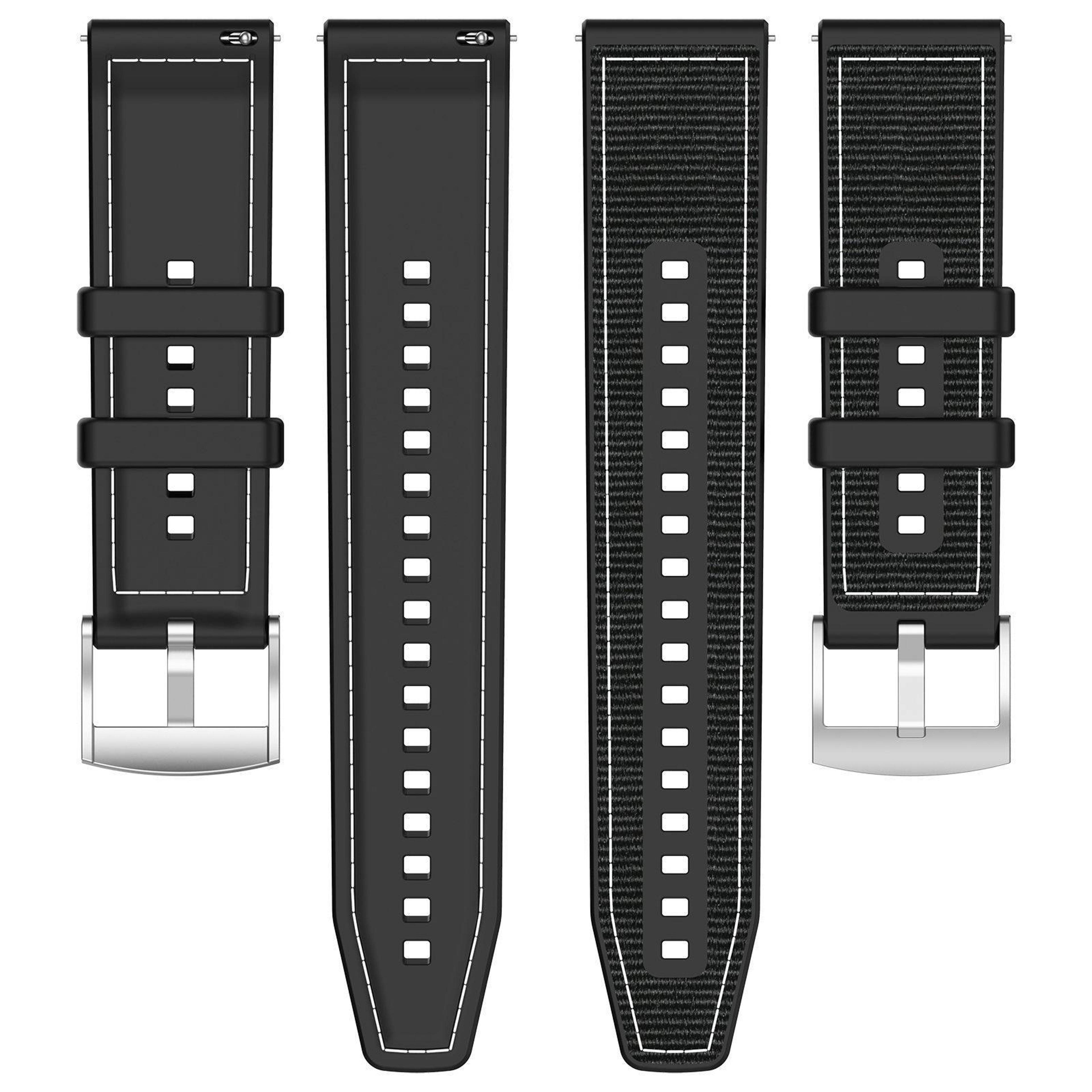 Amazfit T Rex 3 Hybrid Nylon Silicone Watch Band 22mm Adjustable Replacement Strap 3