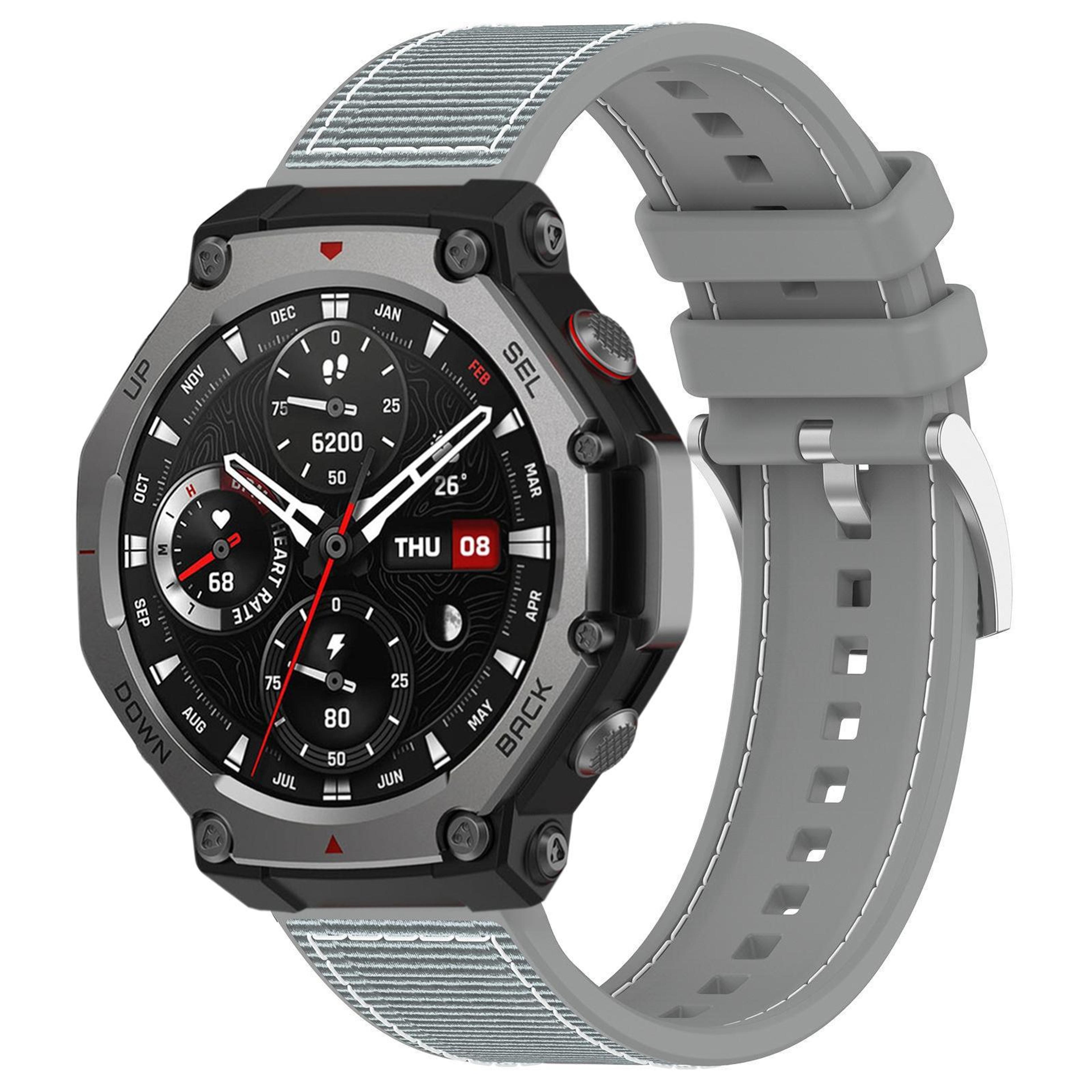 Amazfit T Rex 3 Hybrid Nylon Silicone Watch Band 22mm Adjustable Replacement Strap 10