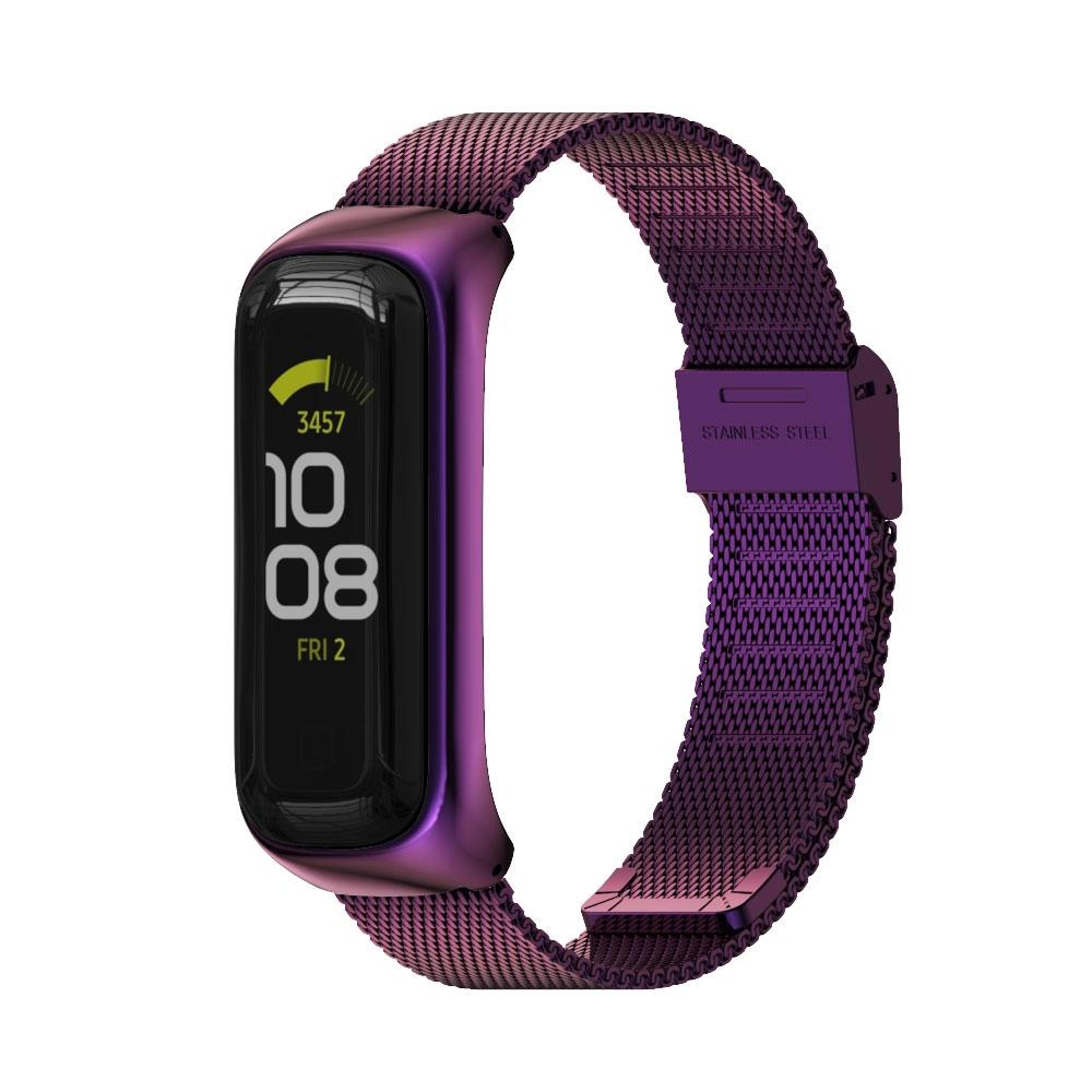 MIJOBS Samsung Galaxy Fit 2 Watch Band Stainless Steel Milanese Magnetic Replacement Strap 8