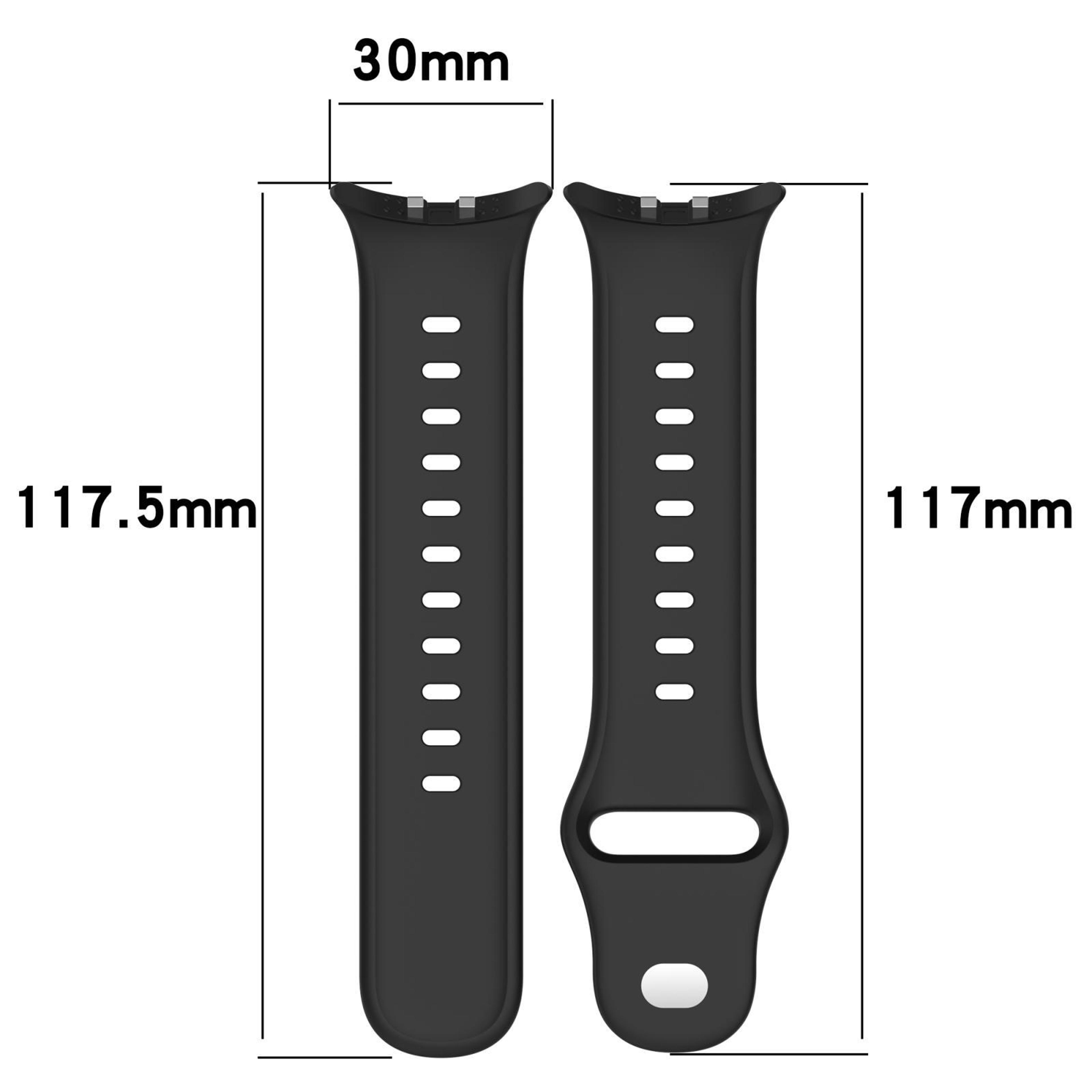 Vivo Watch 5 Silicone Watch Band Soft Adjustable Reverse Buckle Replacement Strap 11
