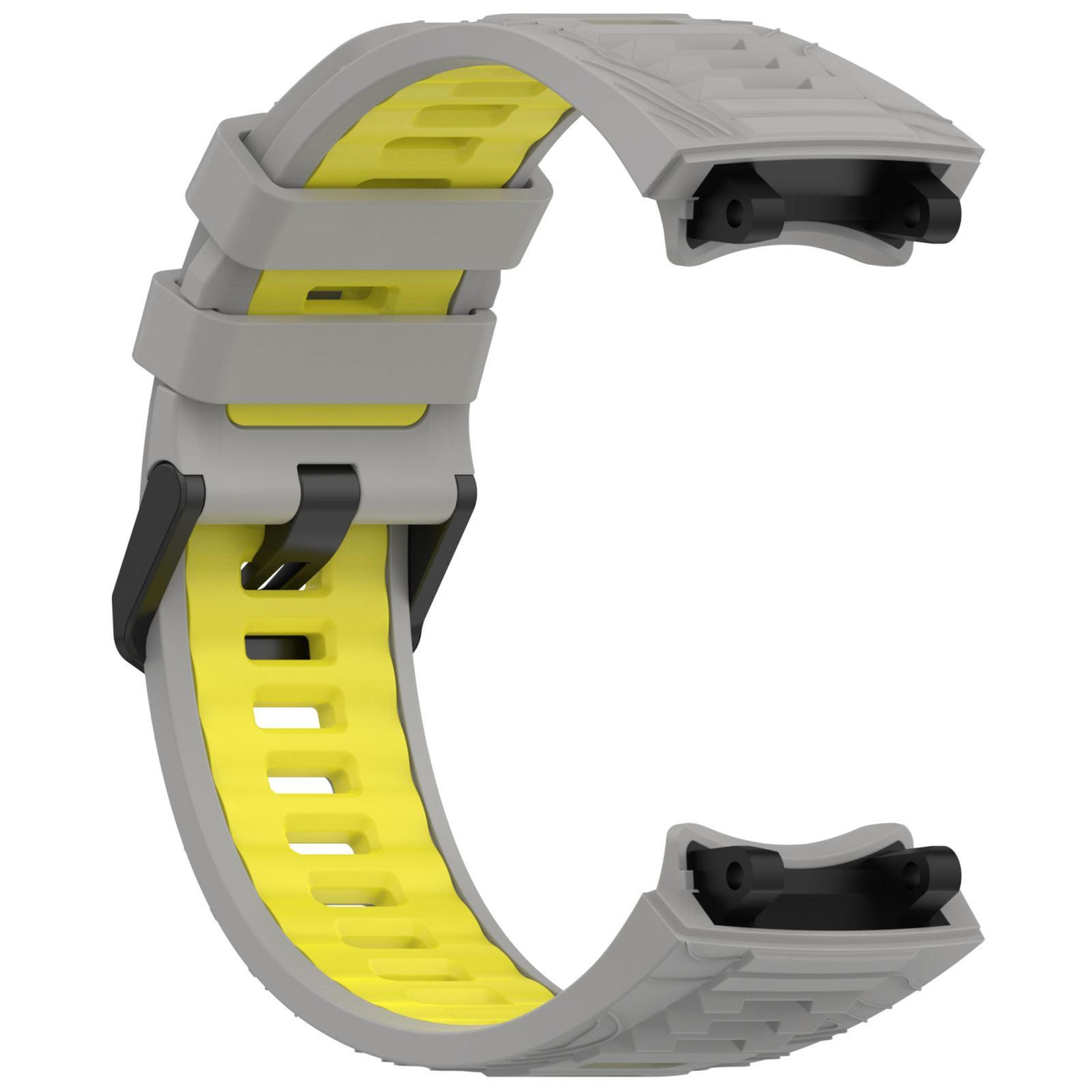 Amazfit T Rex 3 Silicone Watch Band Two Color Sport Replacement Strap With Black Buckle 8
