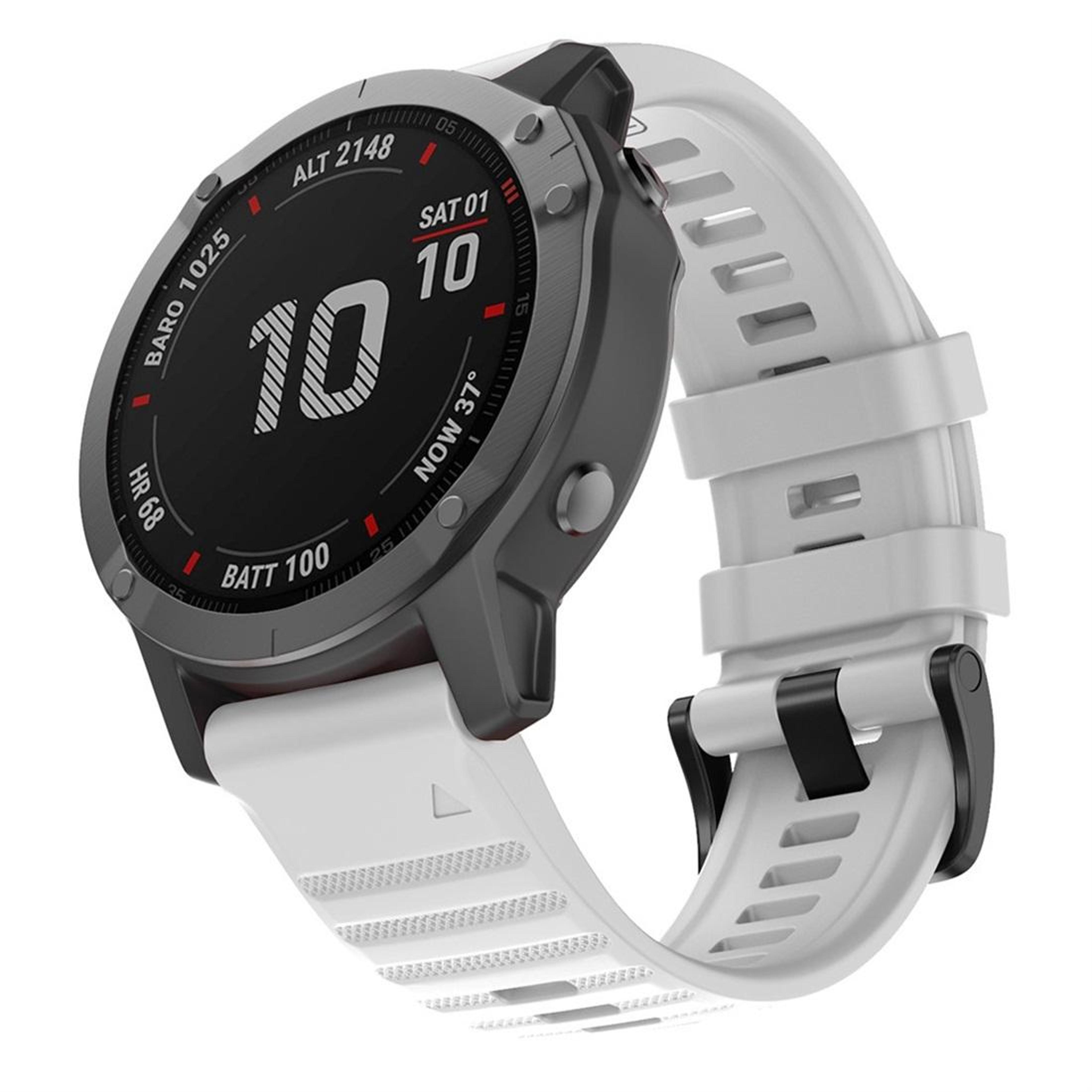 Garmin Fenix 6 22mm Silicone Watch Band Soft Replacement Watch Strap 6