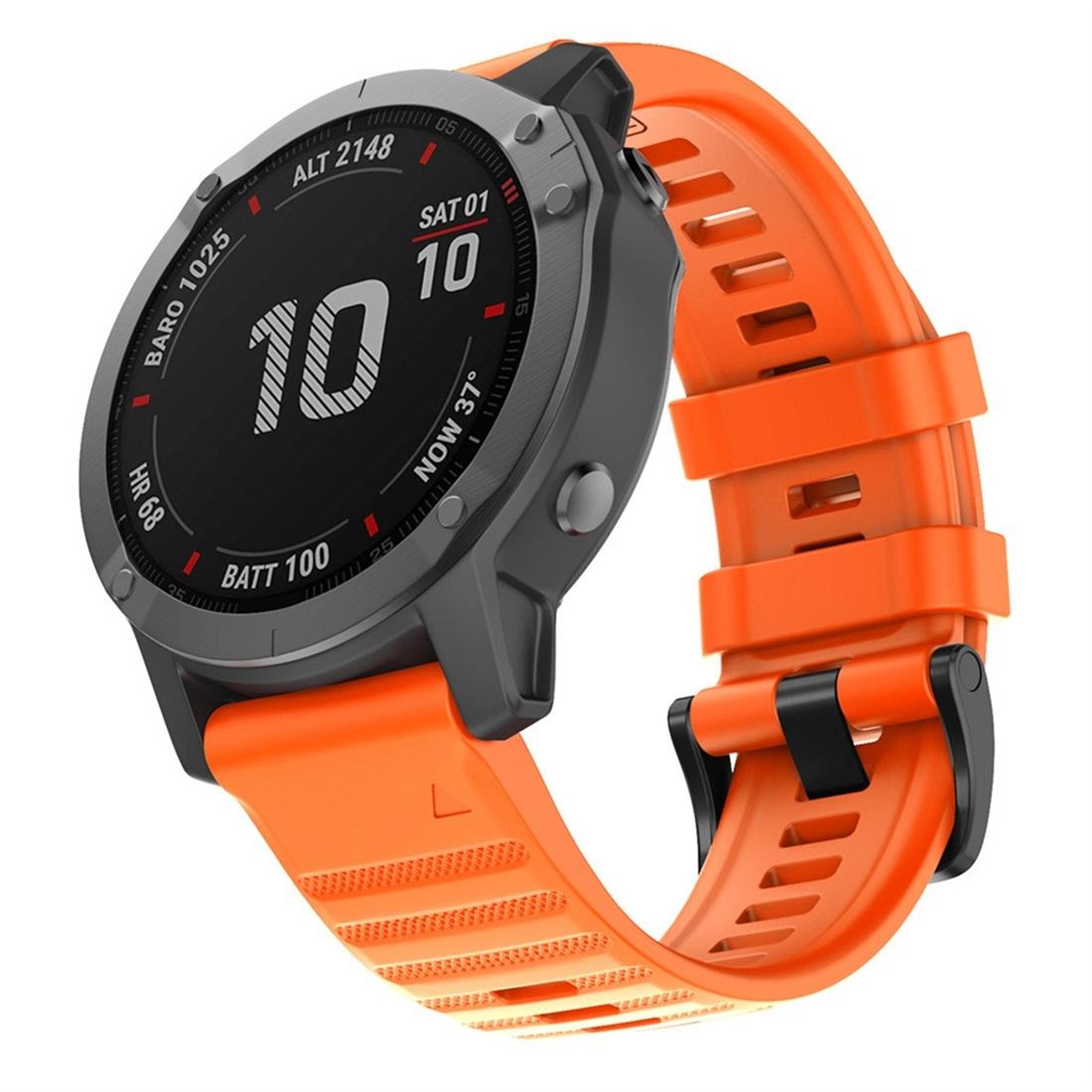 Garmin Fenix 6 22mm Silicone Watch Band Soft Replacement Watch Strap 10