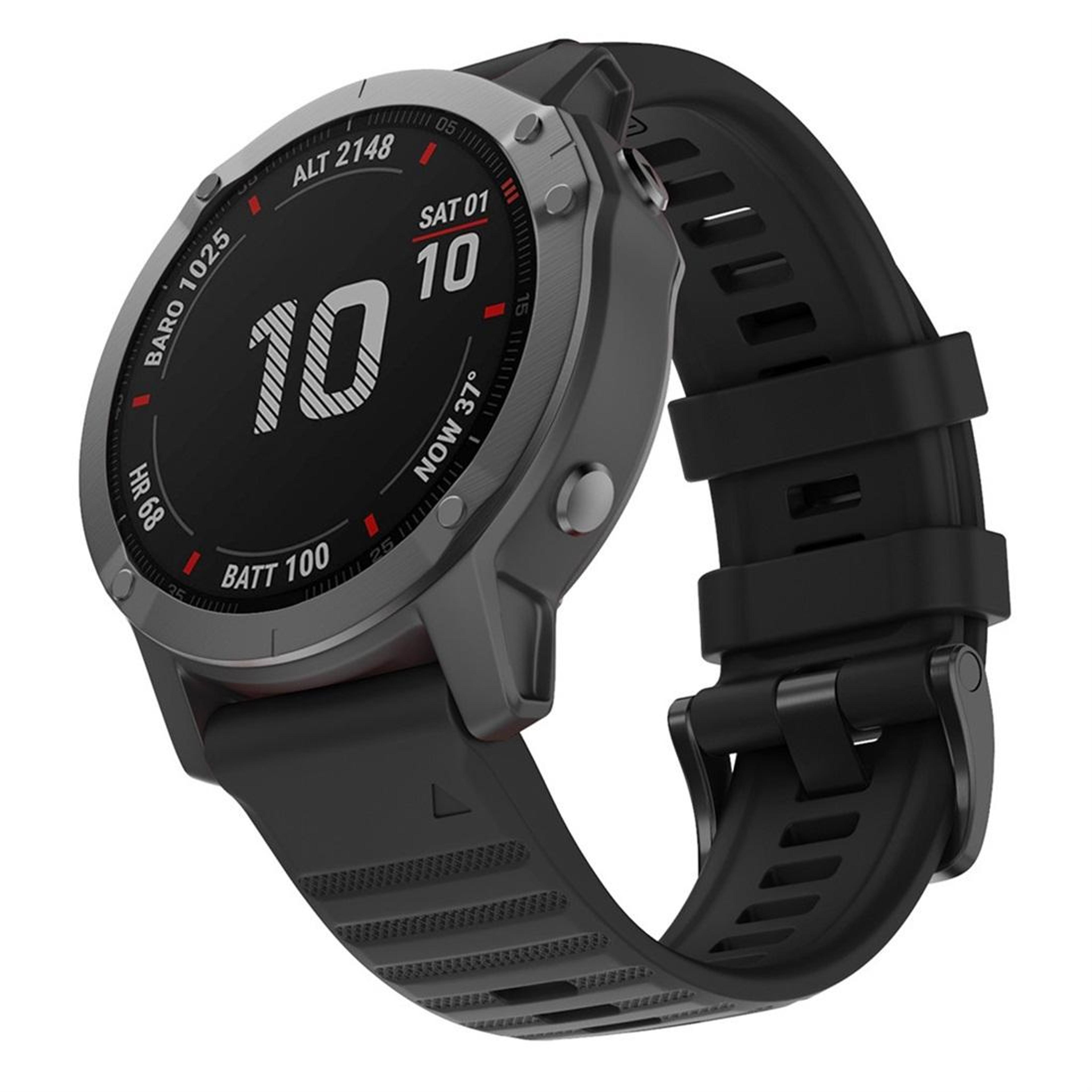 Garmin Fenix 6 22mm Silicone Watch Band Soft Replacement Watch Strap 13