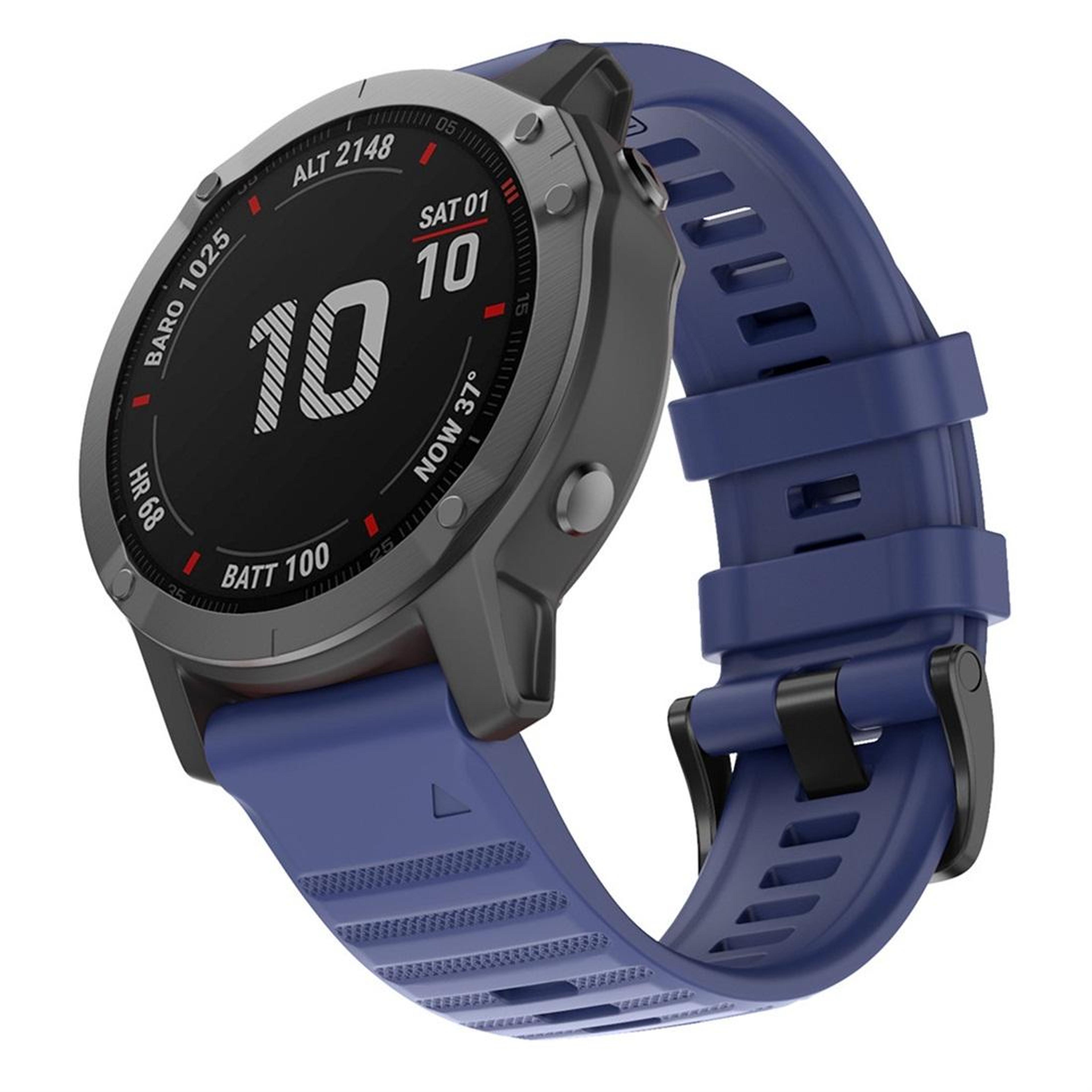 Garmin Fenix 6 22mm Silicone Watch Band Soft Replacement Watch Strap 19