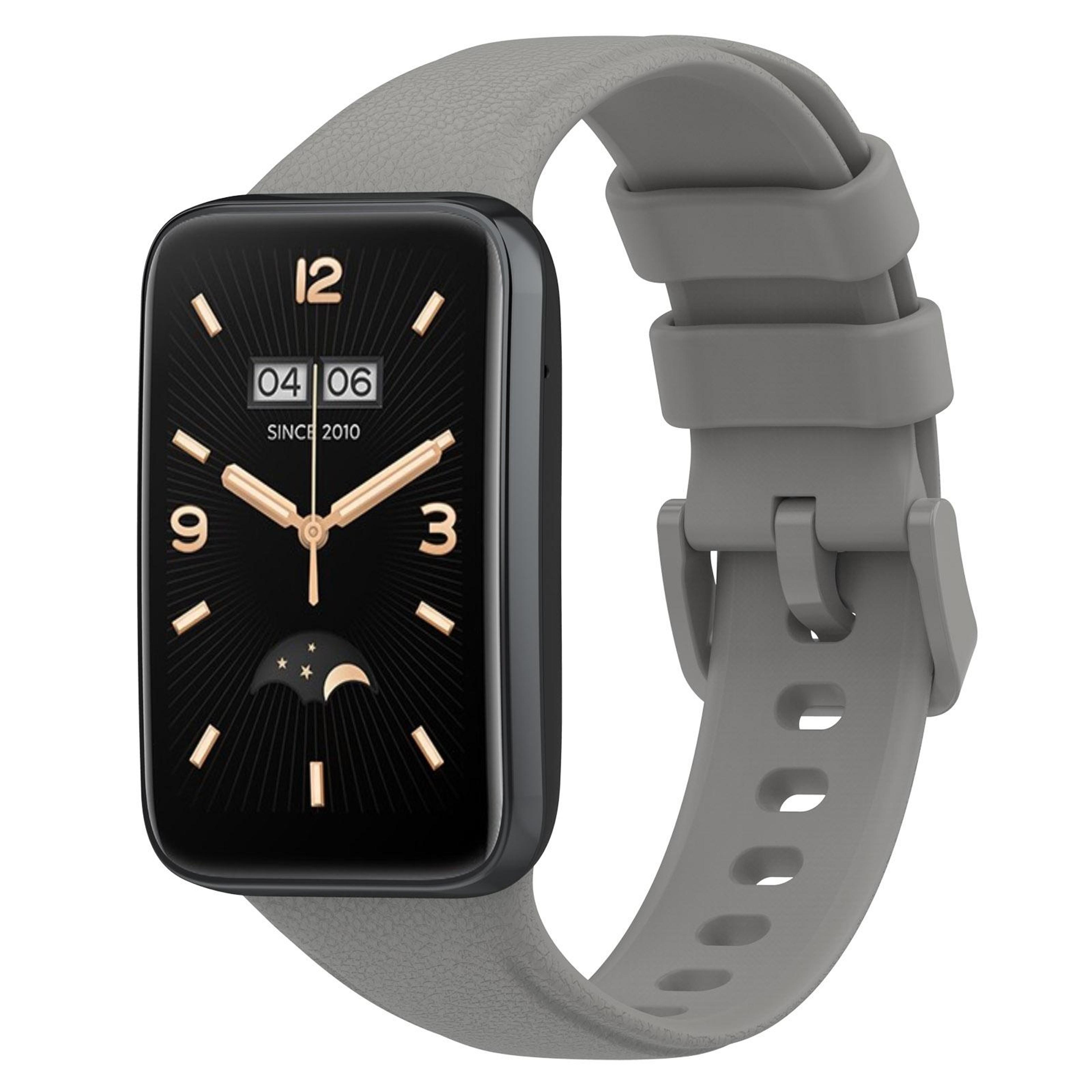 Xiaomi Mi Band 7 Pro Leather Watch Band Litchi Texture Adjustable Replacement Strap 6