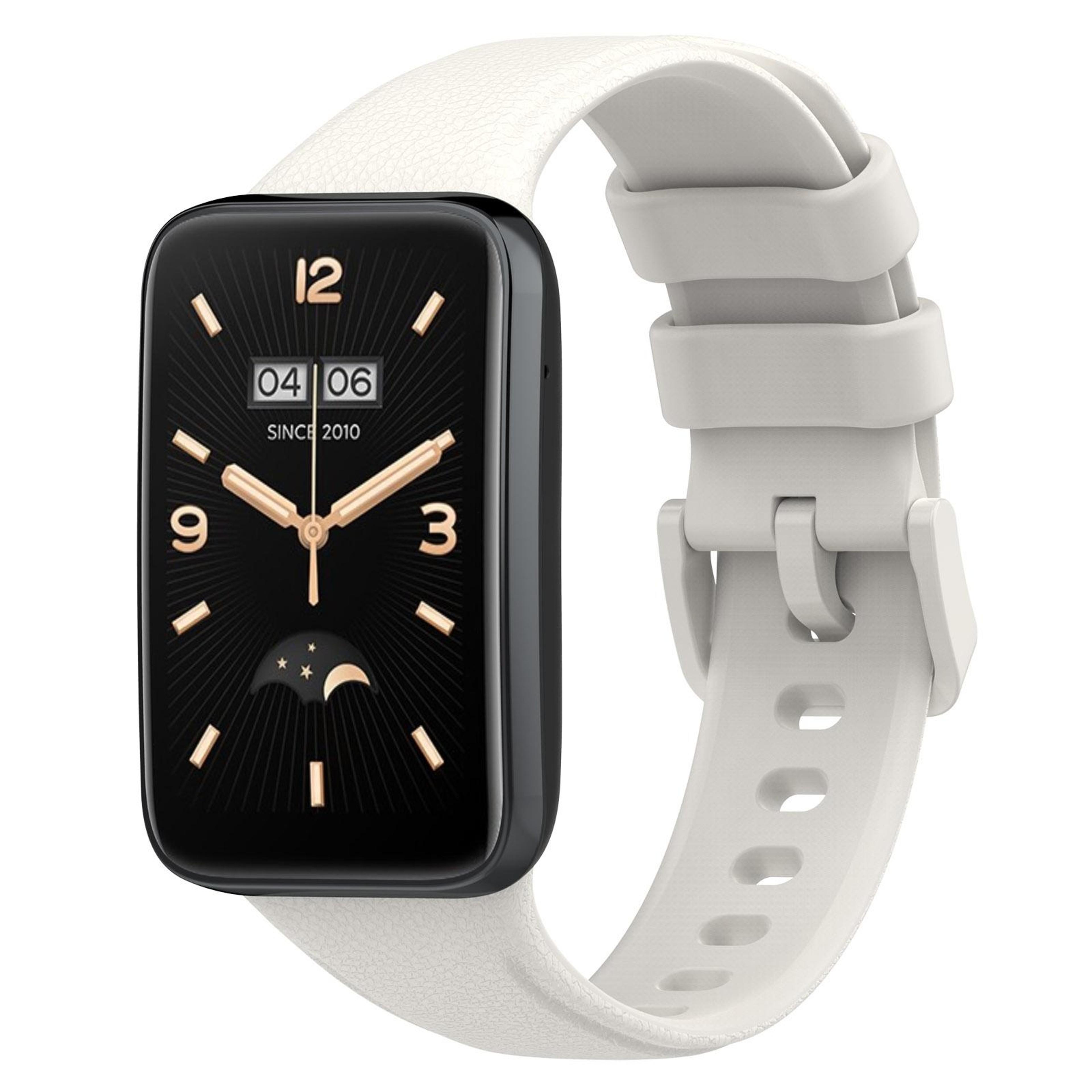 Xiaomi Mi Band 7 Pro Leather Watch Band Litchi Texture Adjustable Replacement Strap 8