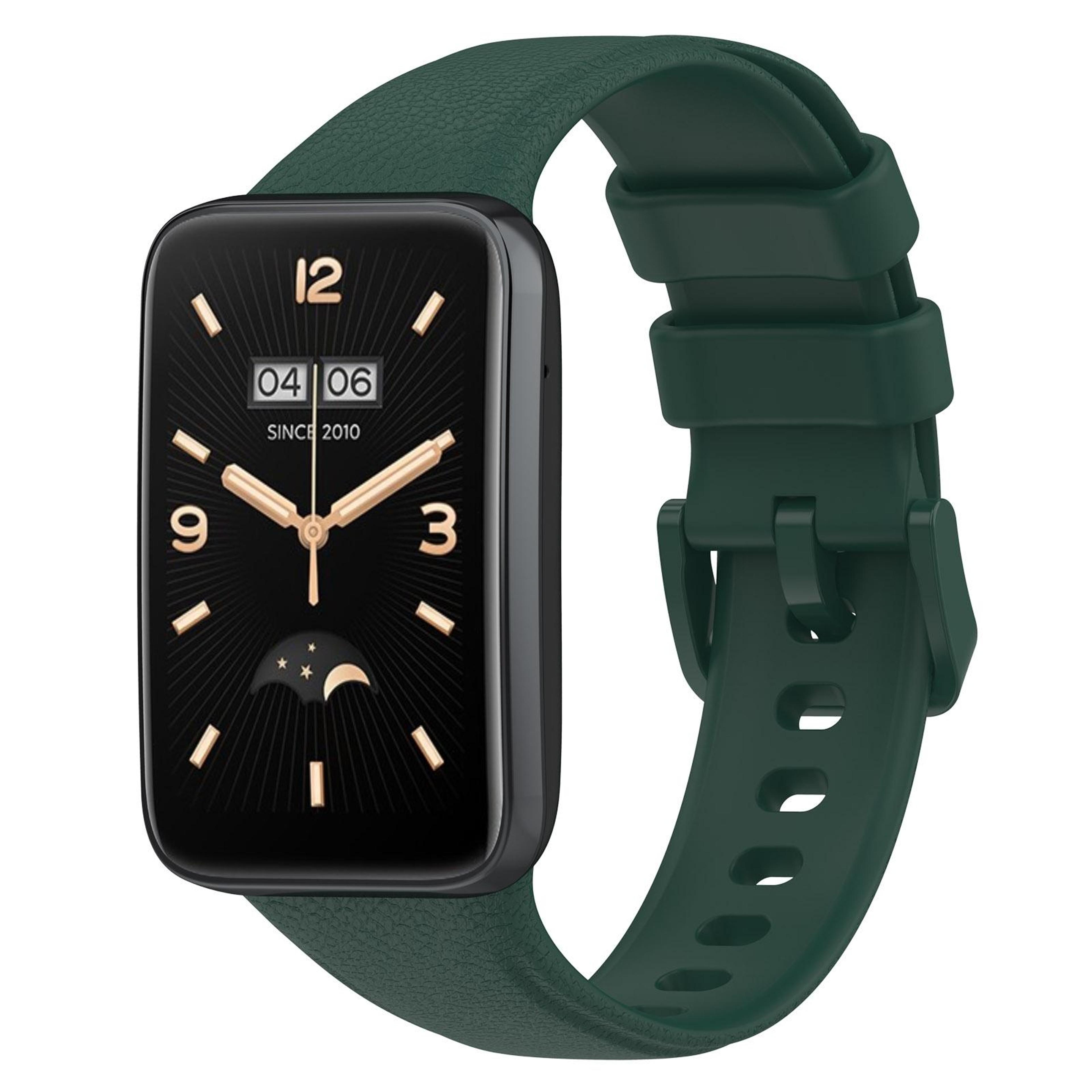 Xiaomi Mi Band 7 Pro Leather Watch Band Litchi Texture Adjustable Replacement Strap 10