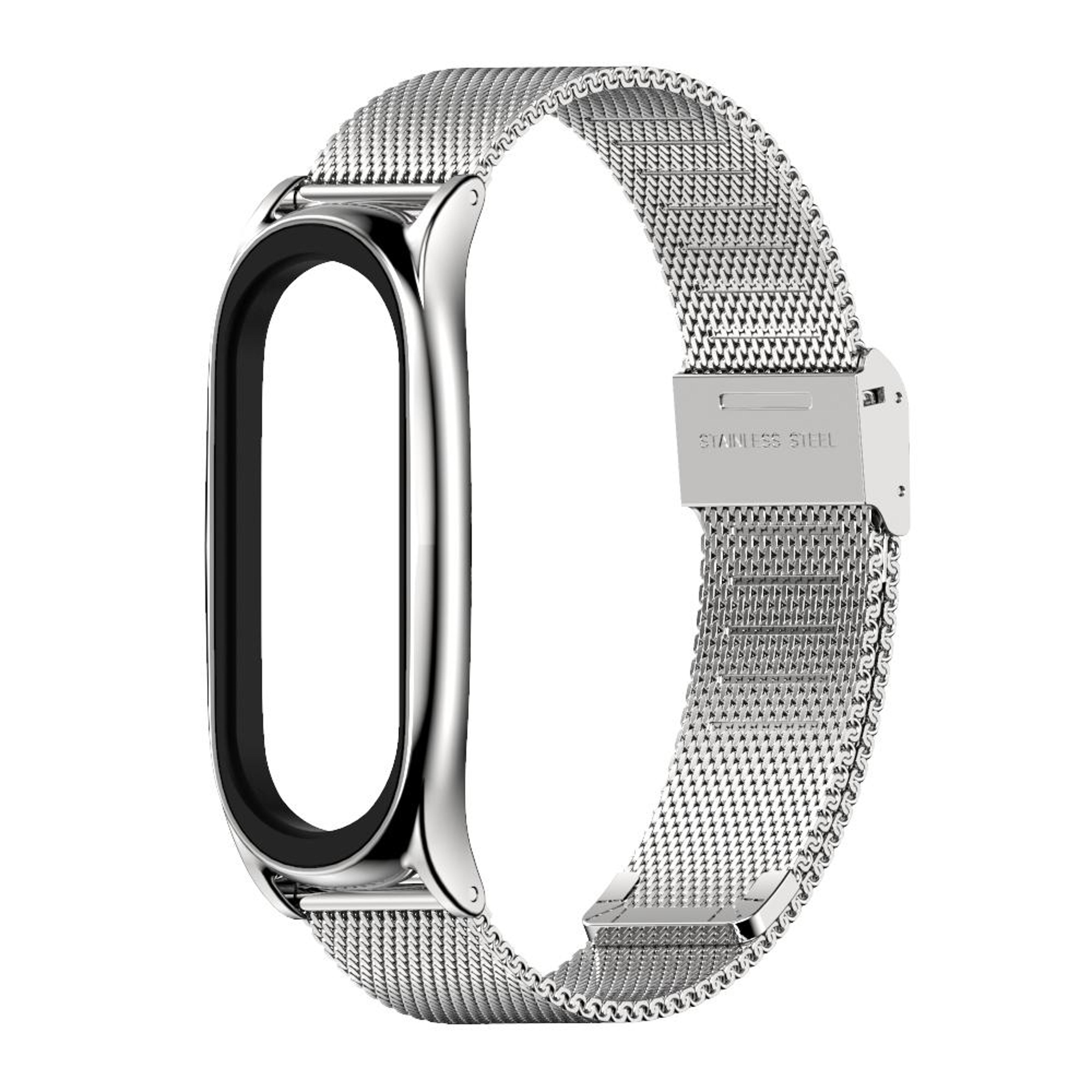 Mijobs Milan Stainless Steel Watch Band For Xiaomi Mi Band 6 5 Magnetic Mesh Replacement Strap 8