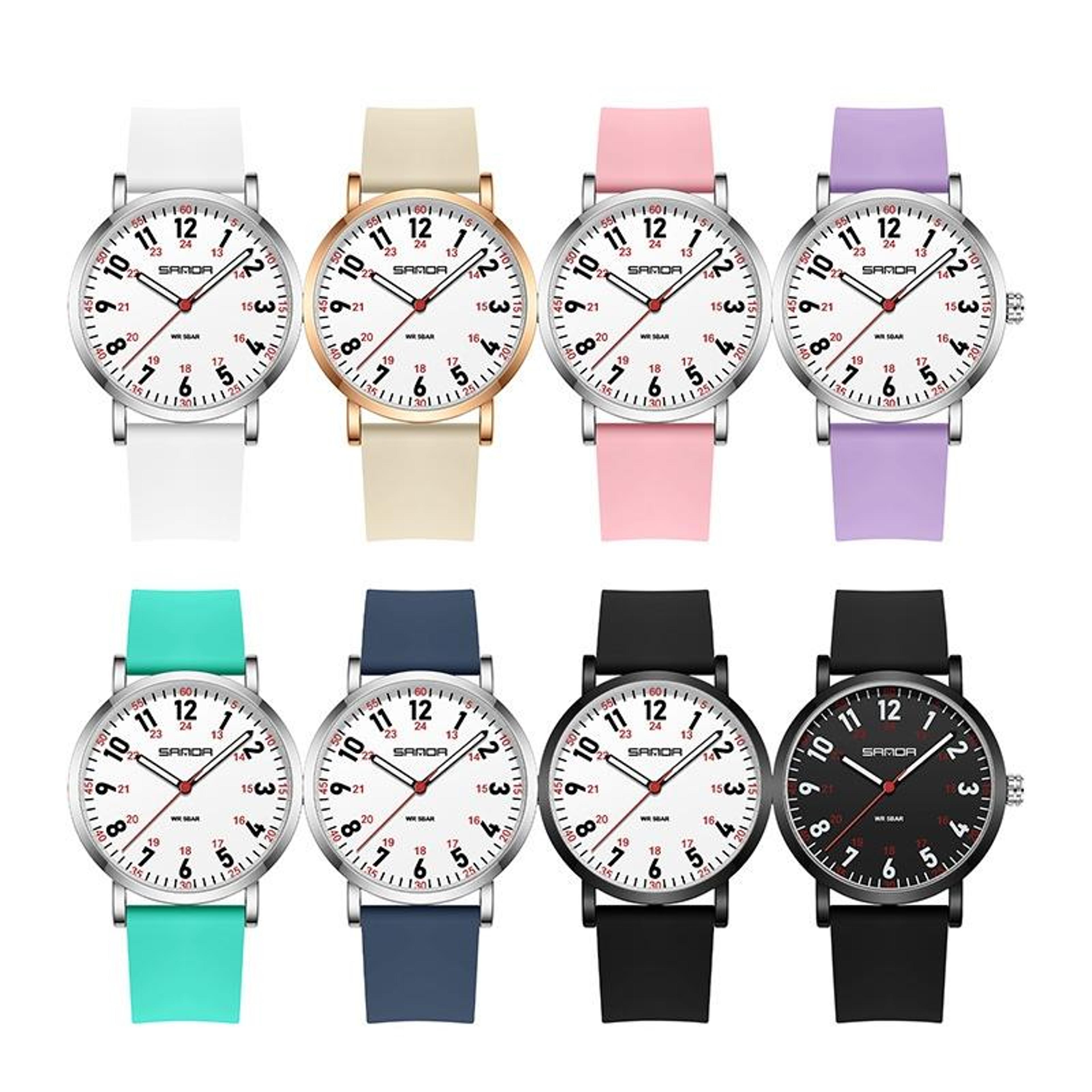 SANDA Womens Quartz Watch Minimalist Casual Water Resistant Watch With Soft Silicone Strap 1
