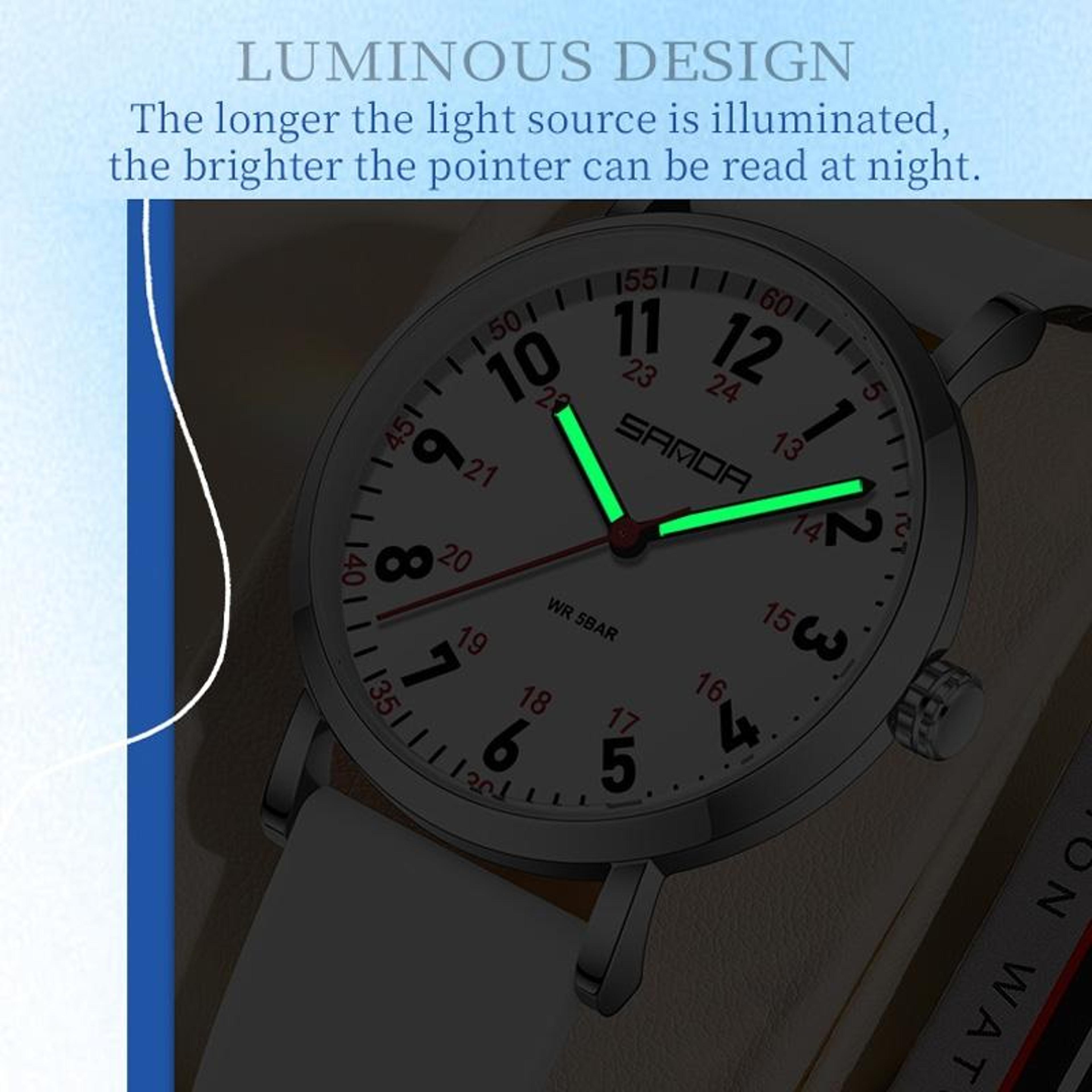 SANDA Womens Quartz Watch Minimalist Casual Water Resistant Watch With Soft Silicone Strap 9