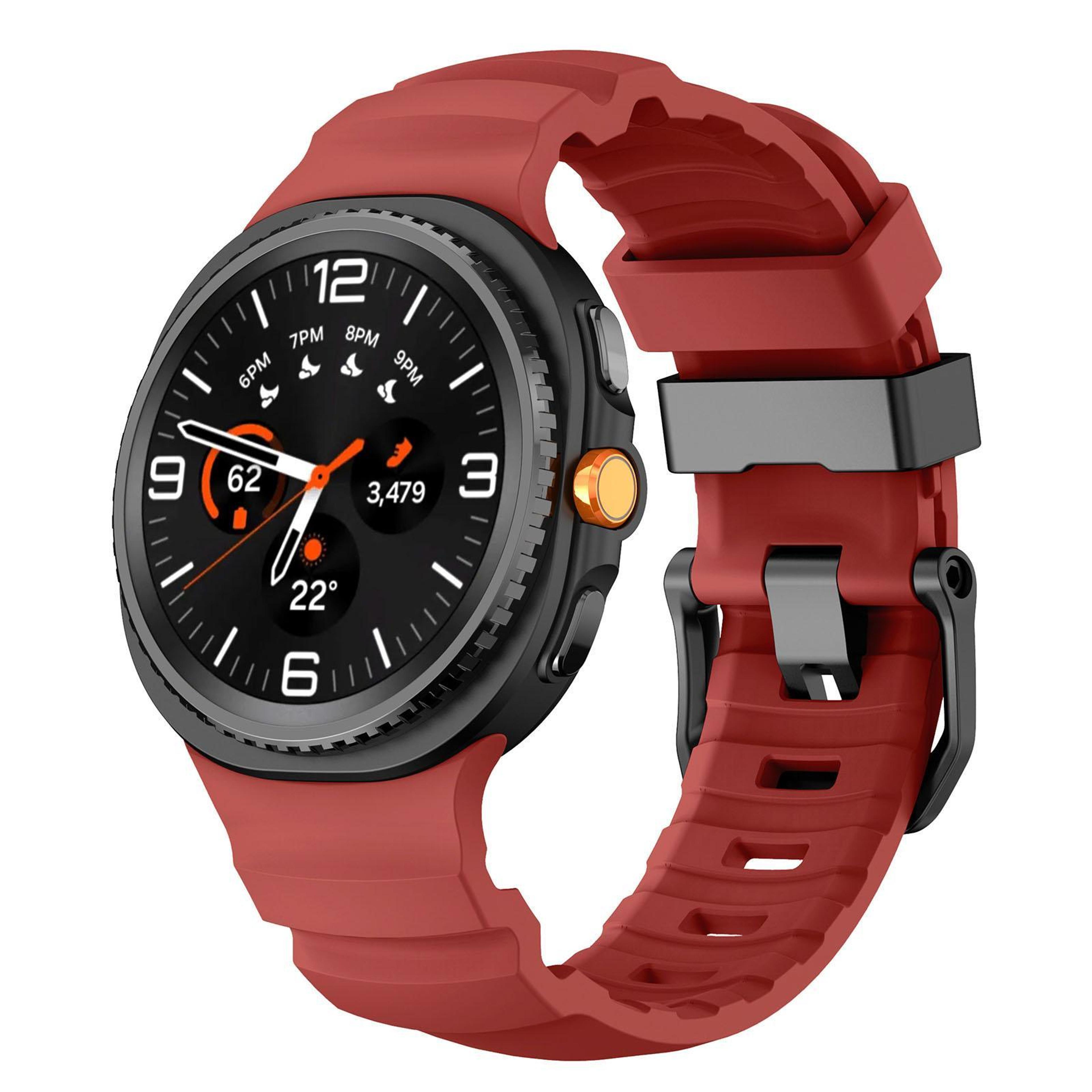 Samsung Galaxy Watch8 Watch8 Classic Silicone Watch Band Adjustable Sports Watch Strap With Black B 2