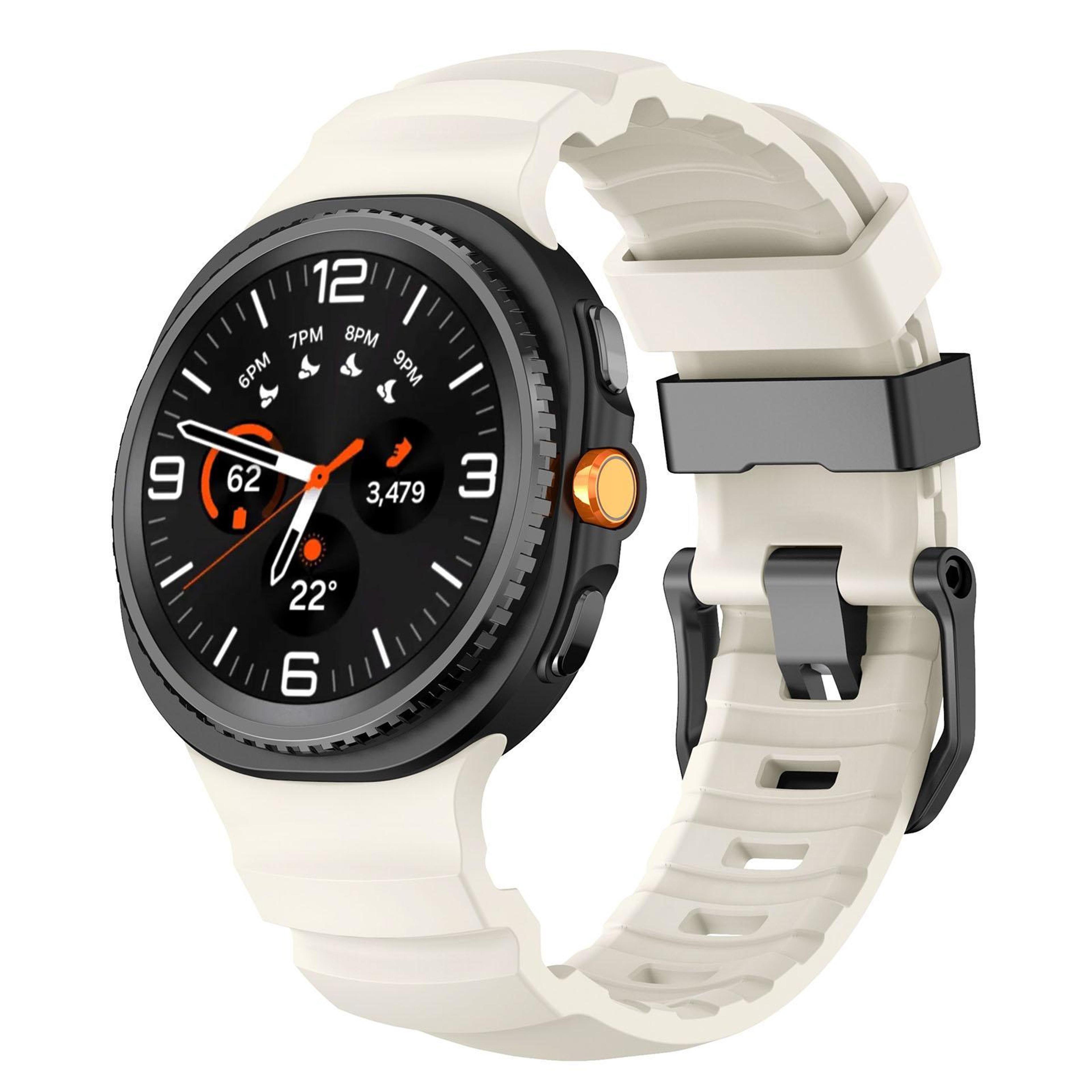 Samsung Galaxy Watch8 Watch8 Classic Silicone Watch Band Adjustable Sports Watch Strap With Black B 17