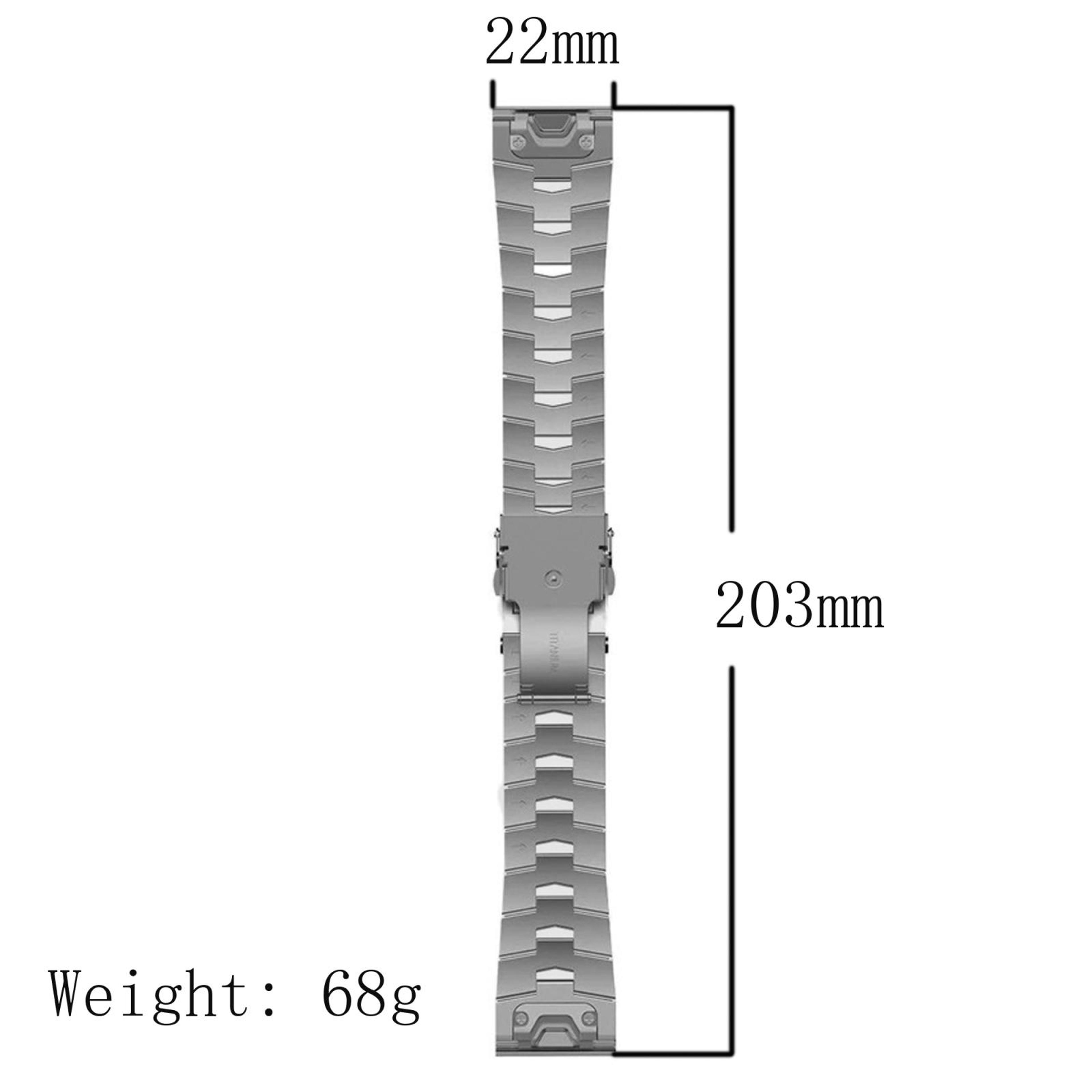 Amazfit Falcon Titanium Watch Band 22mm Premium Metal Watch Strap With Secure Buckle 4