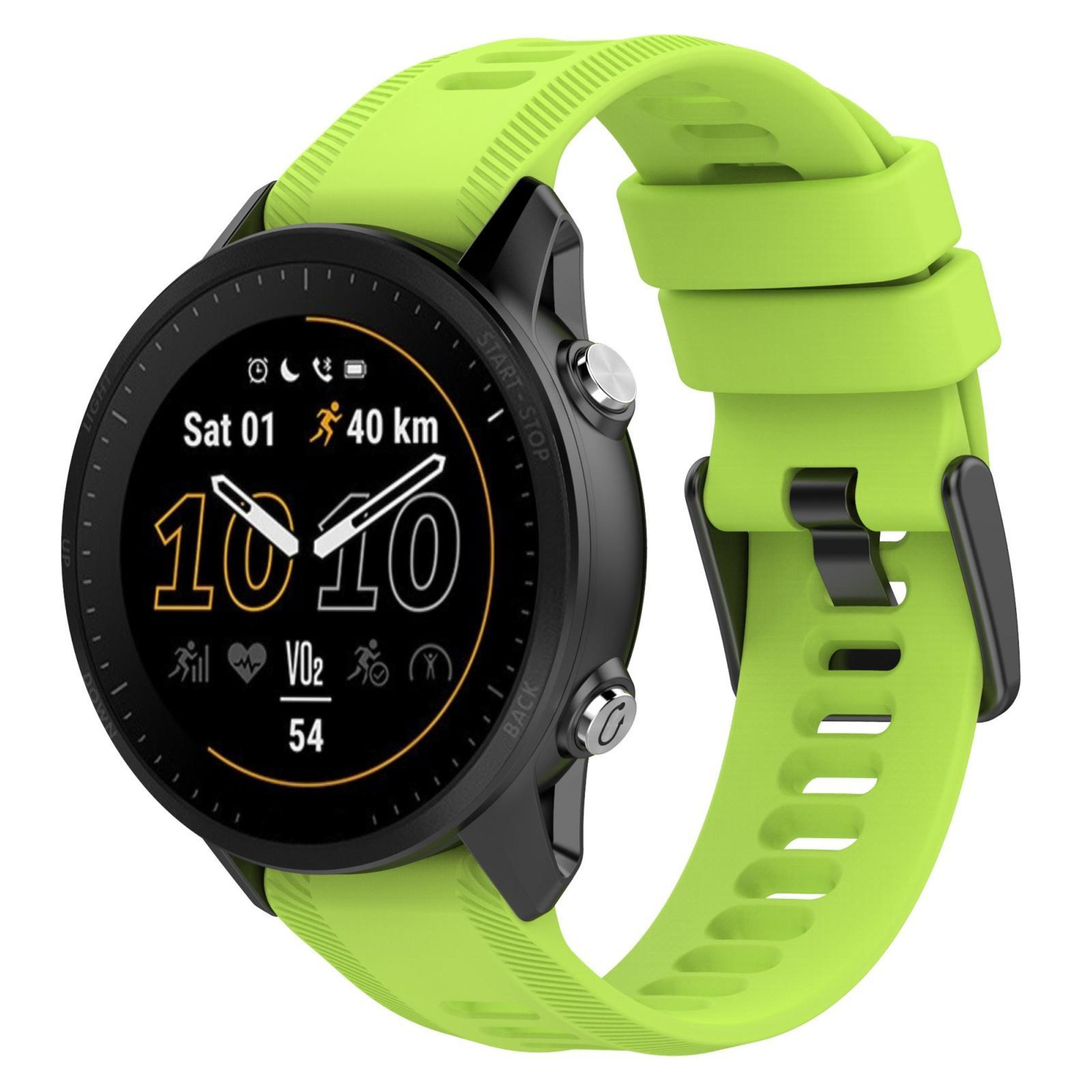Garmin Forerunner 955 Silicone Watch Band Soft Adjustable Replacement Strap With Black Buckle 13