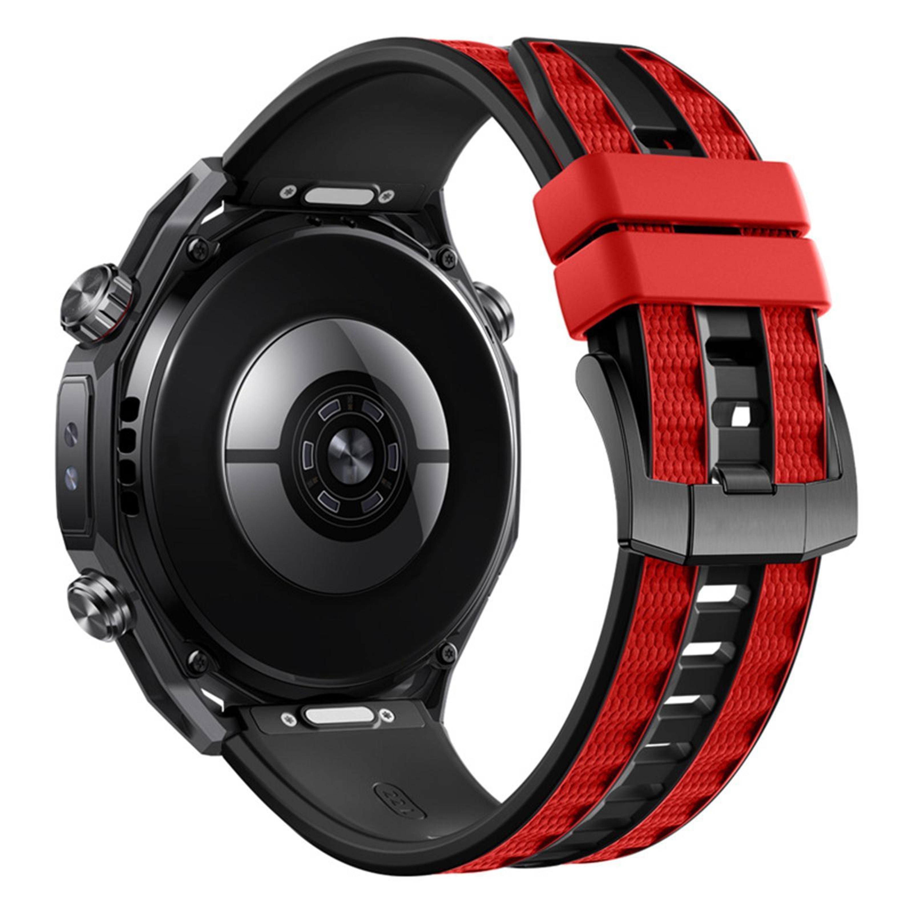 Silicone Watch Band Two Color Woven Texture Quick Release Replacement Strap 6