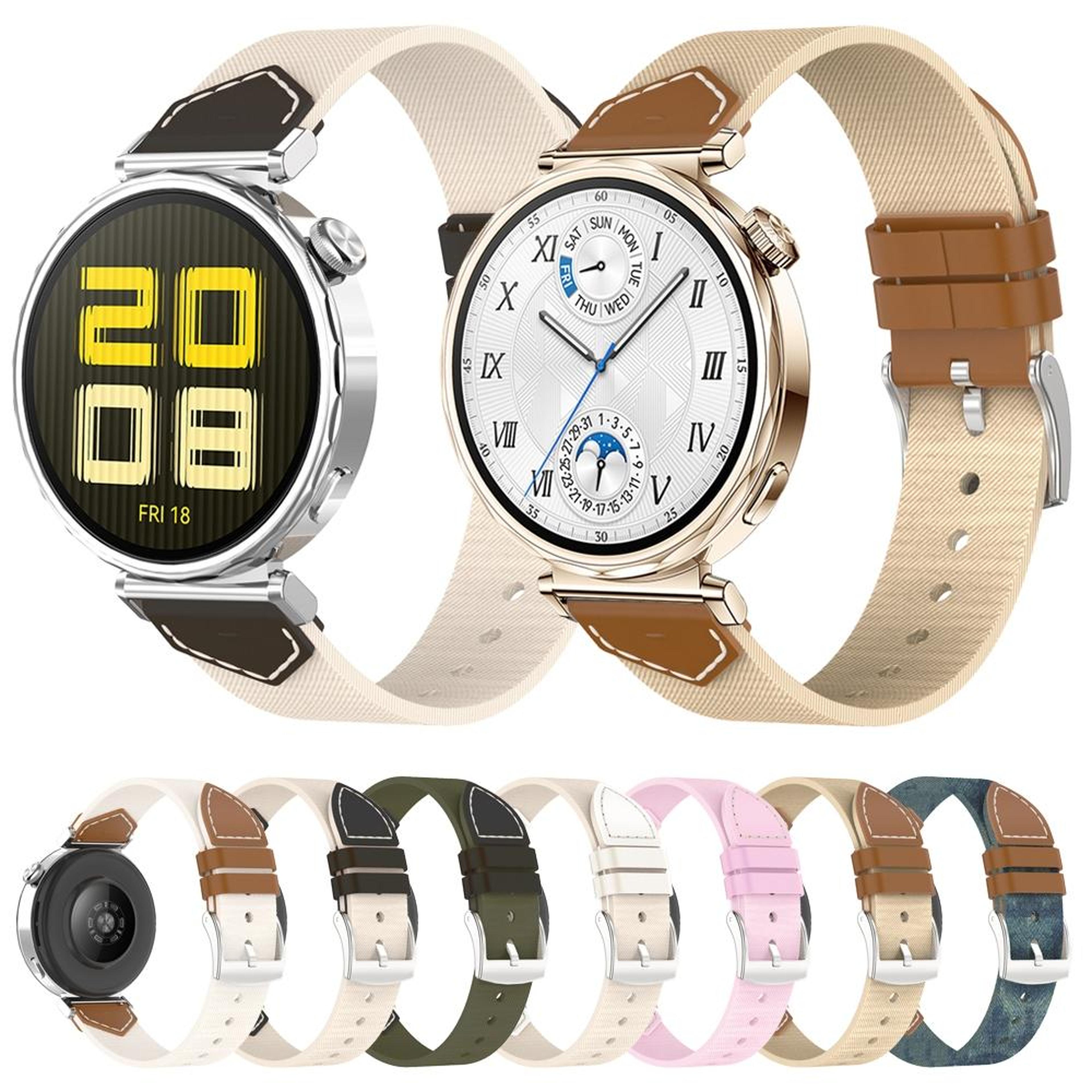 Huawei Watch GT 5 41mm GT 5 Pro 42mm Nylon Watch Band Stitched Denim Watch Strap 7