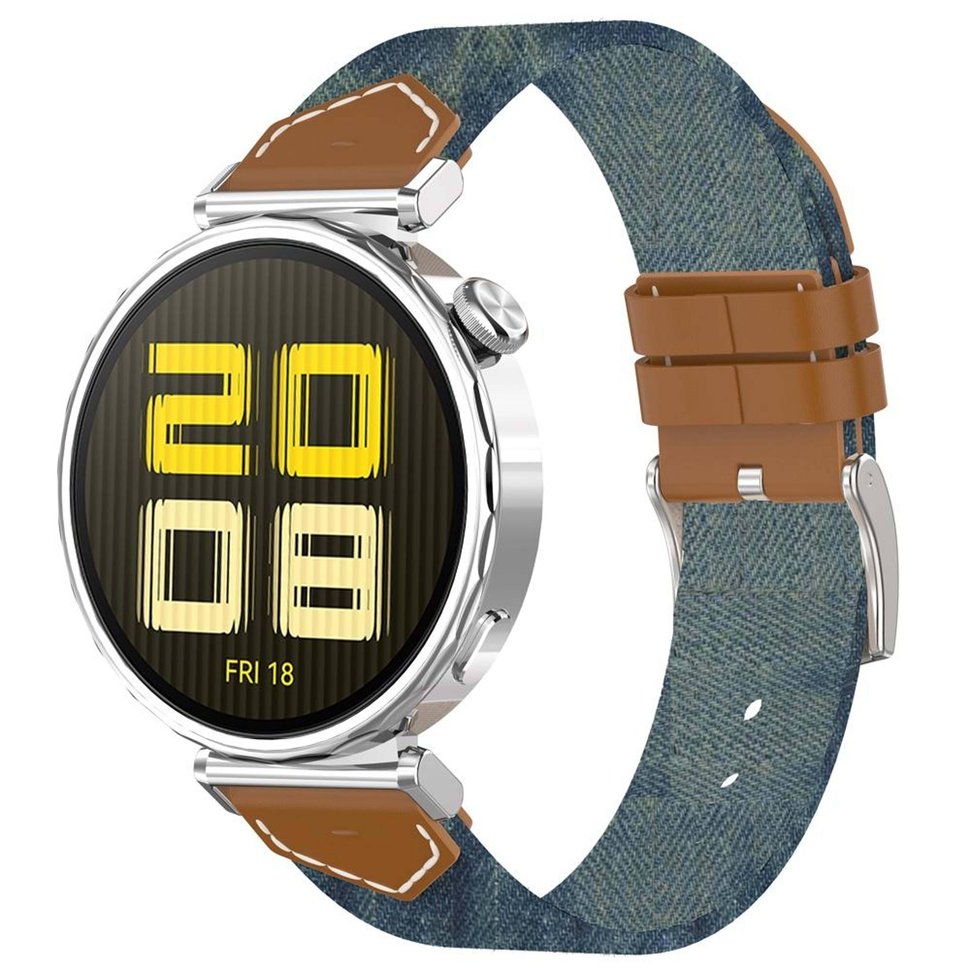 Huawei Watch GT 5 41mm GT 5 Pro 42mm Nylon Watch Band Stitched Denim Watch Strap 3