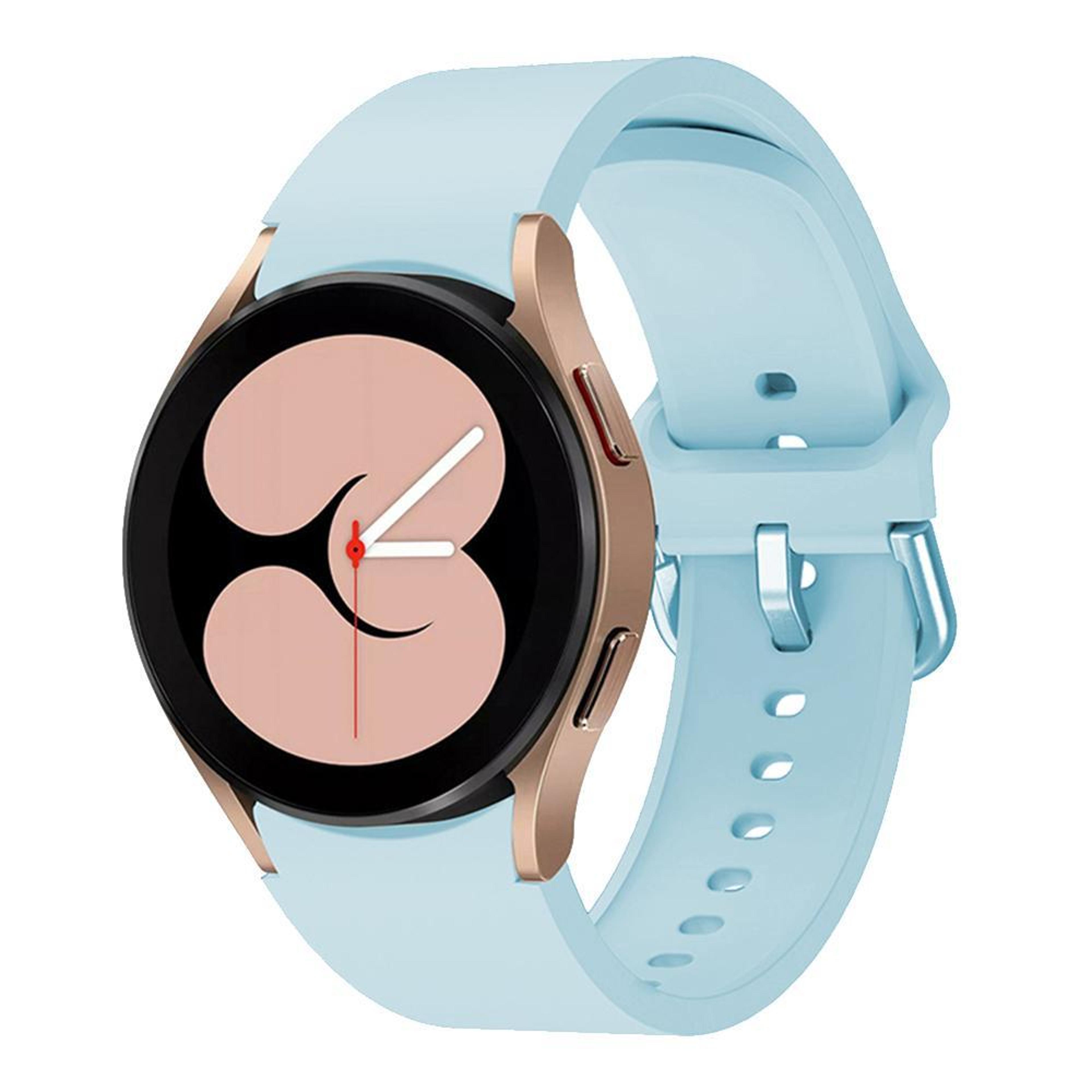 Kalebol Silicone Watch Band For Samsung Galaxy Watch 7 6 5 4 Soft Sport Replacement Strap With Meta 19