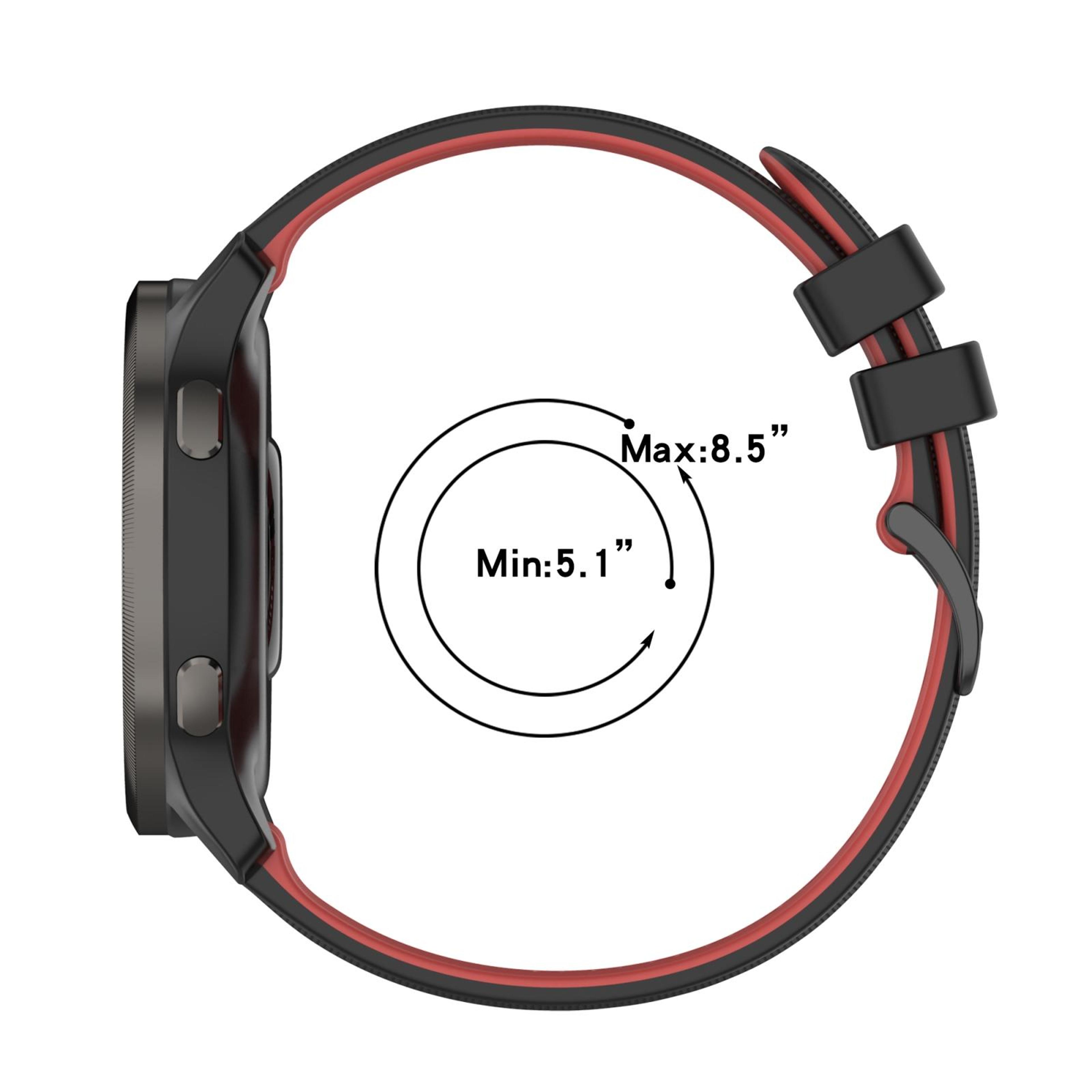 Suunto 5 Peak Silicone Watch Band Two Color Plaid Texture Replacement Watch Strap 22mm 13