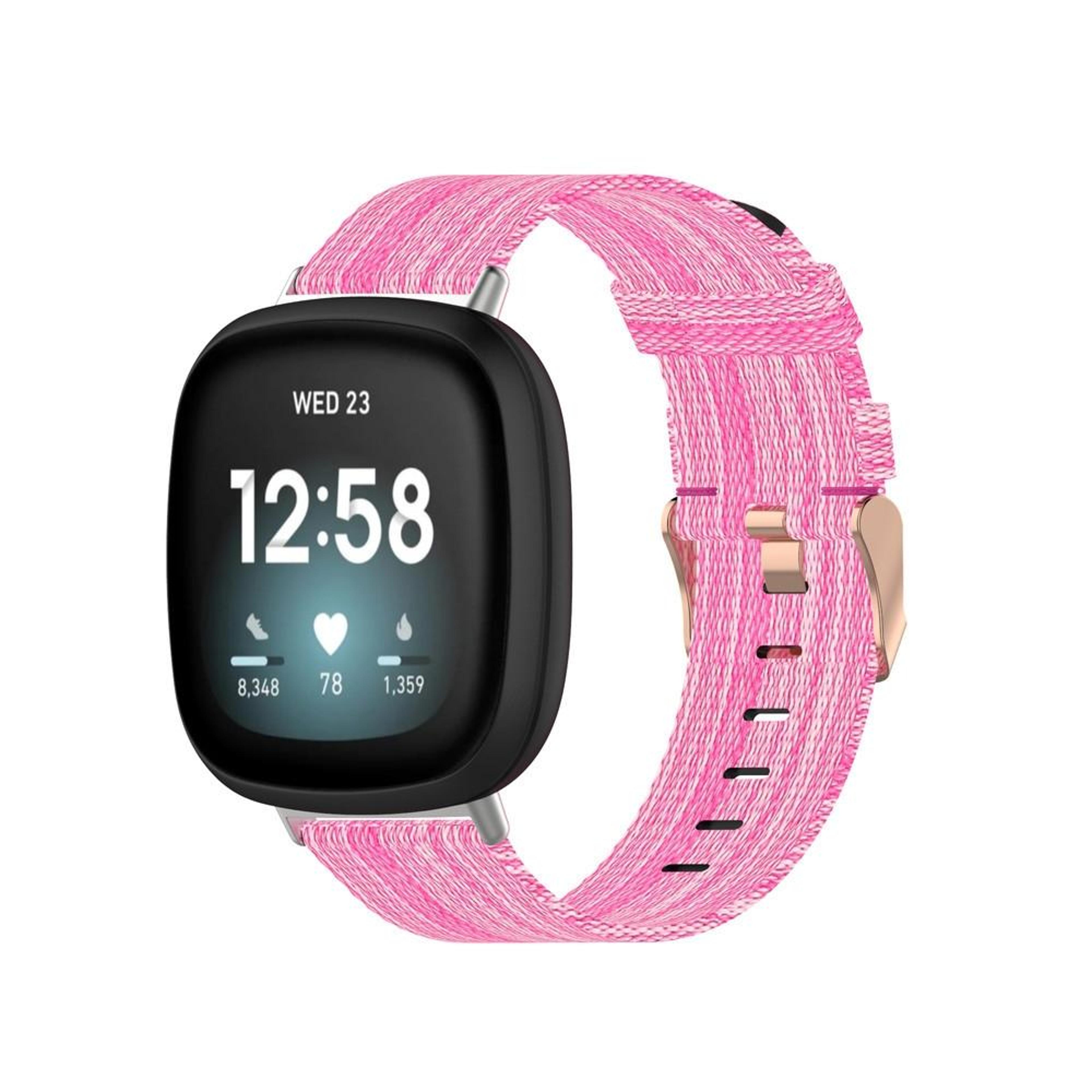 Fitbit Versa 4 Sense 2 Nylon Watch Band Adjustable Canvas Watch Strap 3