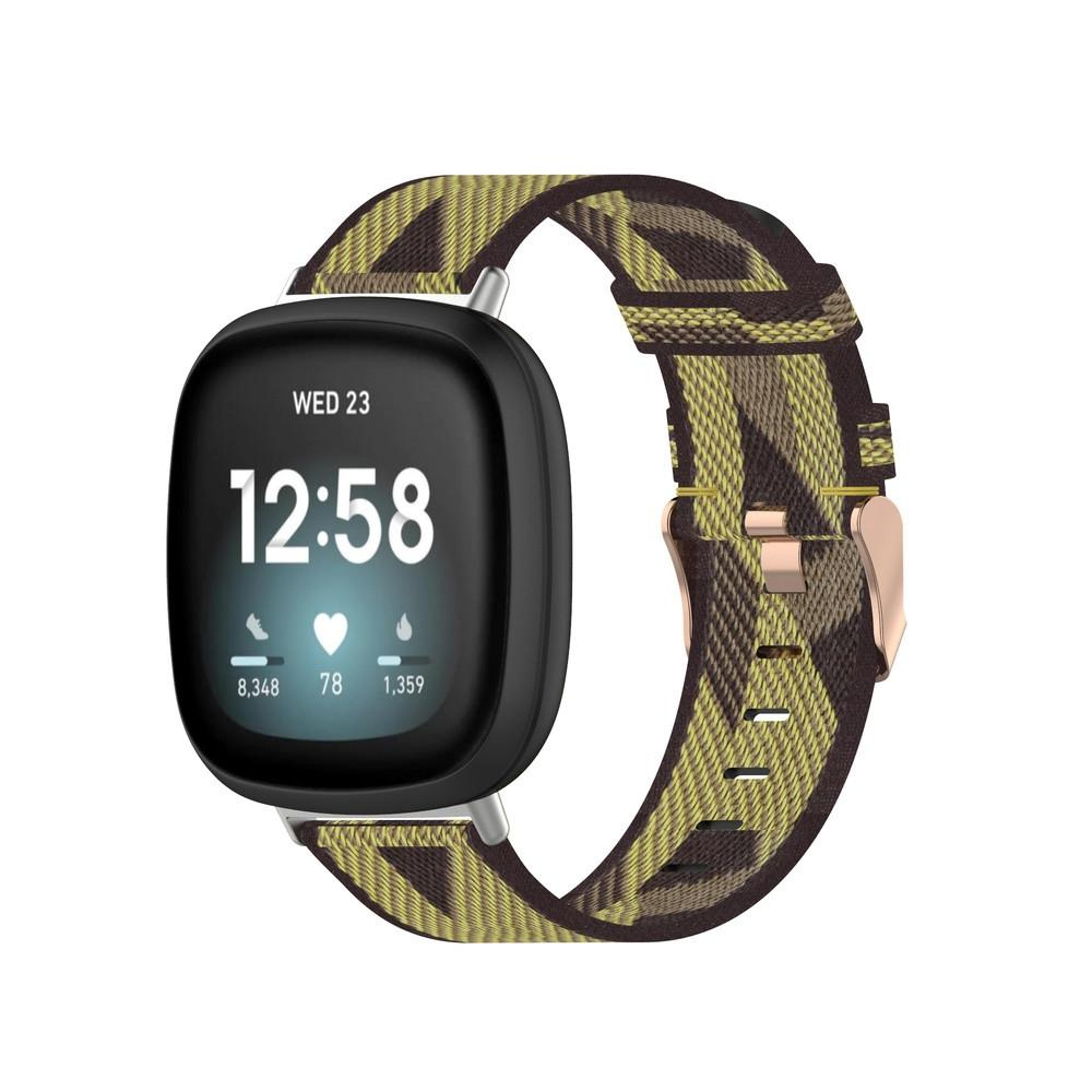 Fitbit Versa 4 Sense 2 Nylon Watch Band Adjustable Canvas Watch Strap 6