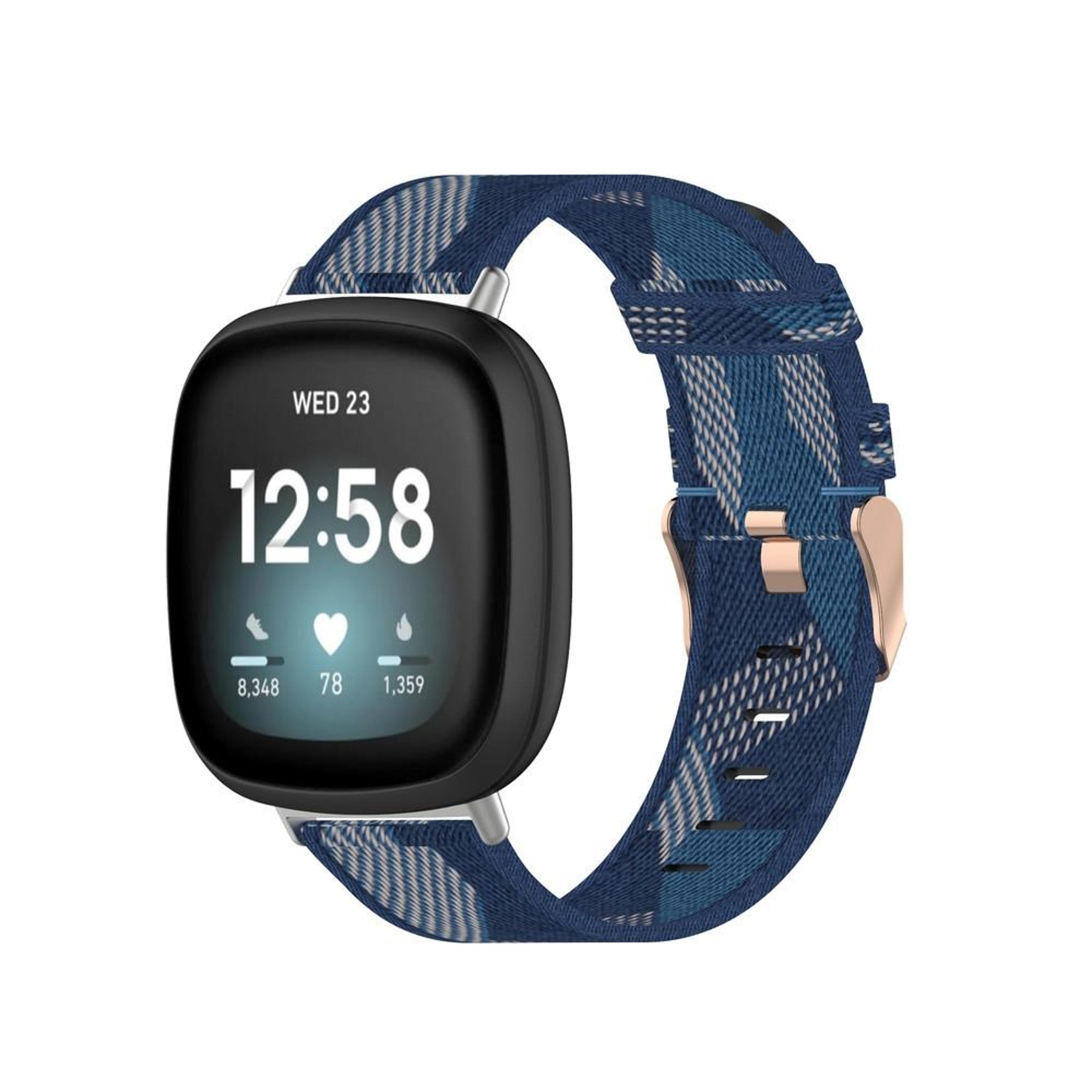 Fitbit Versa 4 Sense 2 Nylon Watch Band Adjustable Canvas Watch Strap 11