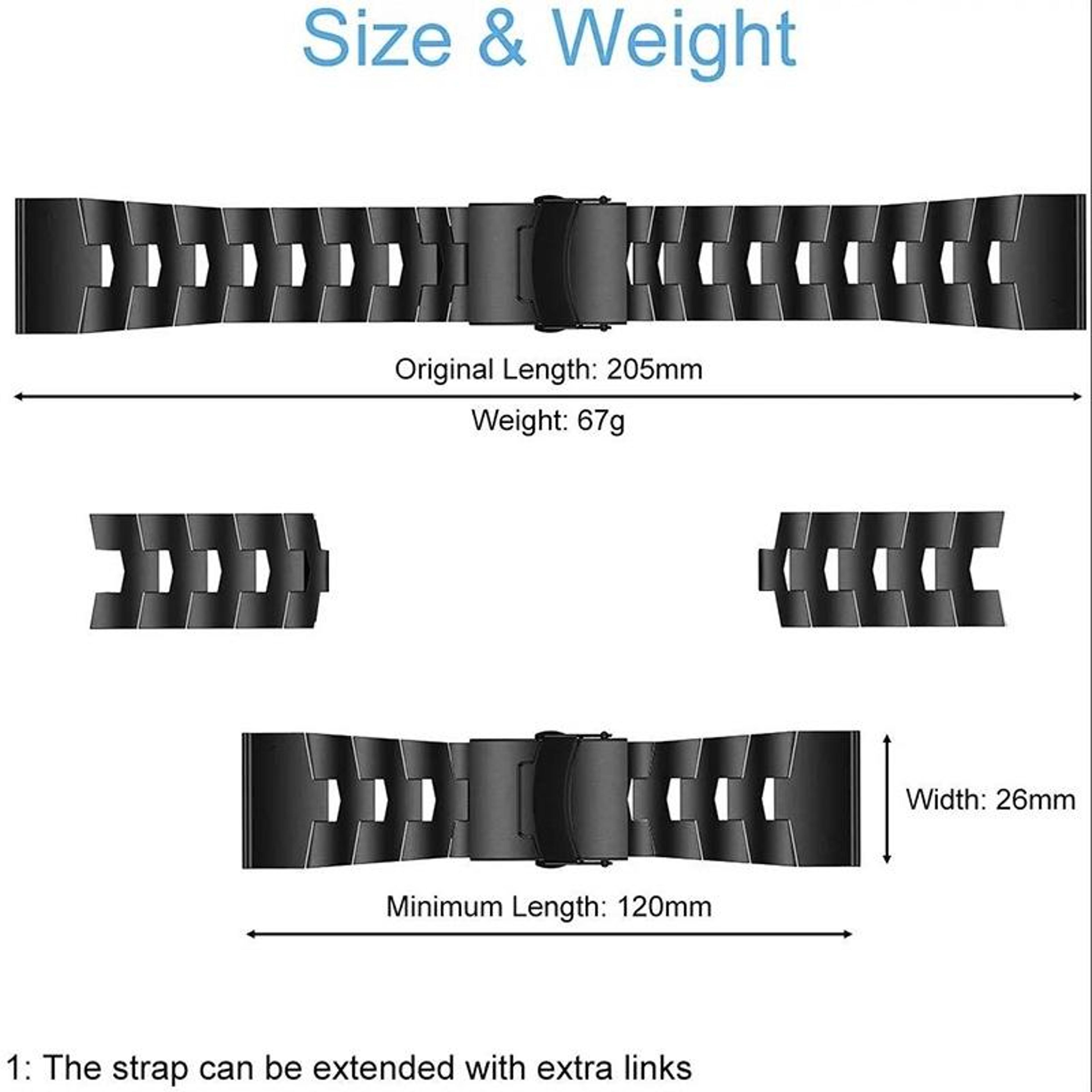 Garmin Fenix 6X Titanium Watch Band 26mm Quick Release Watch Band Adjustable Replacement Strap 3